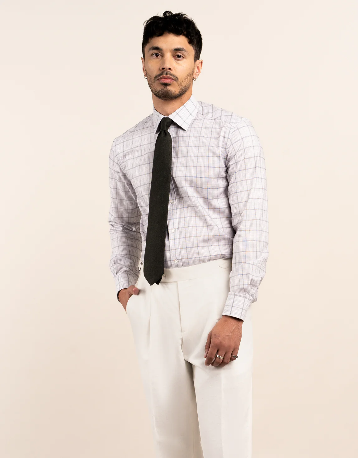 Banks Light Grey Glen Check Shirt - Image 3