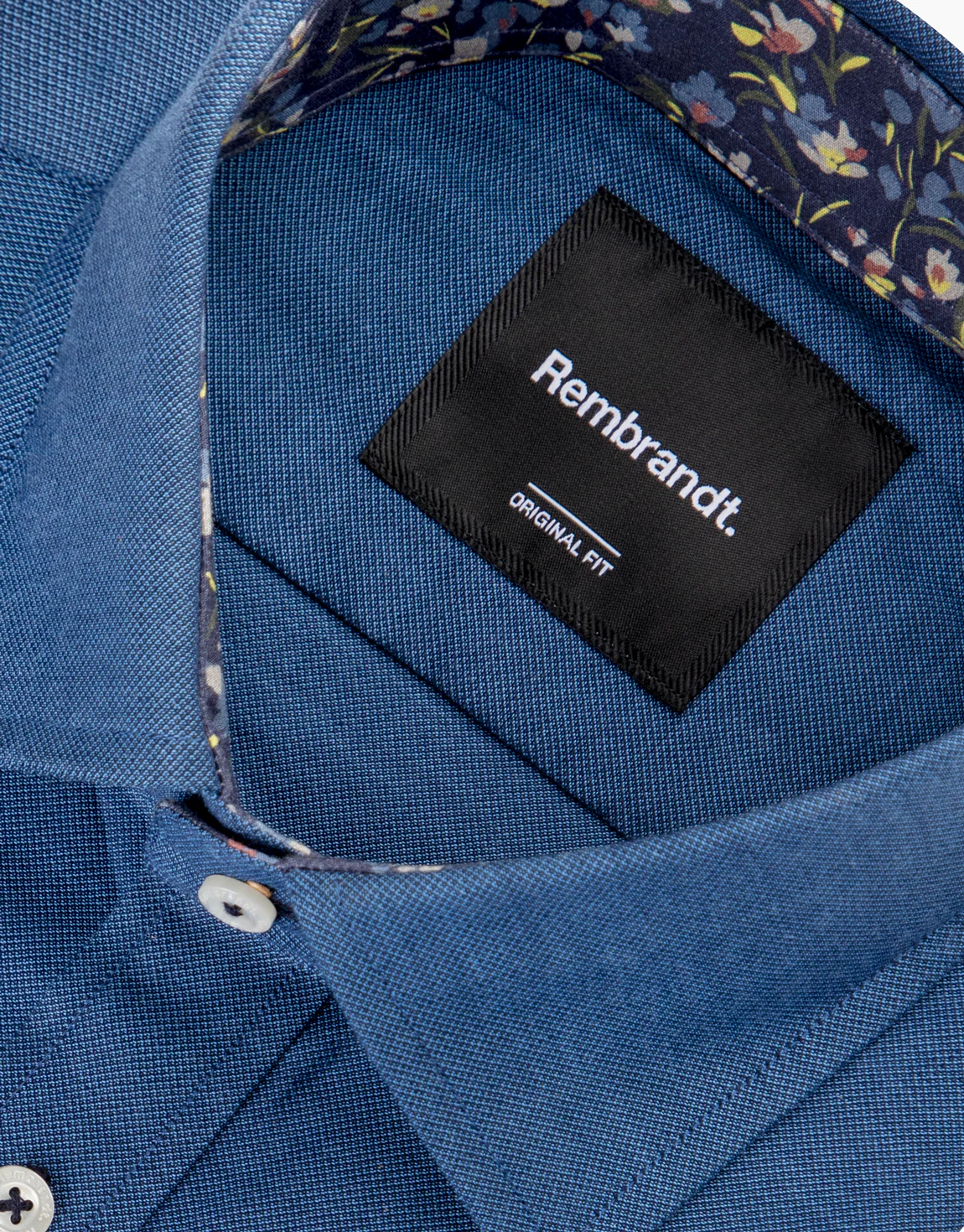 Barbican Navy Textured Shirt - Image 6