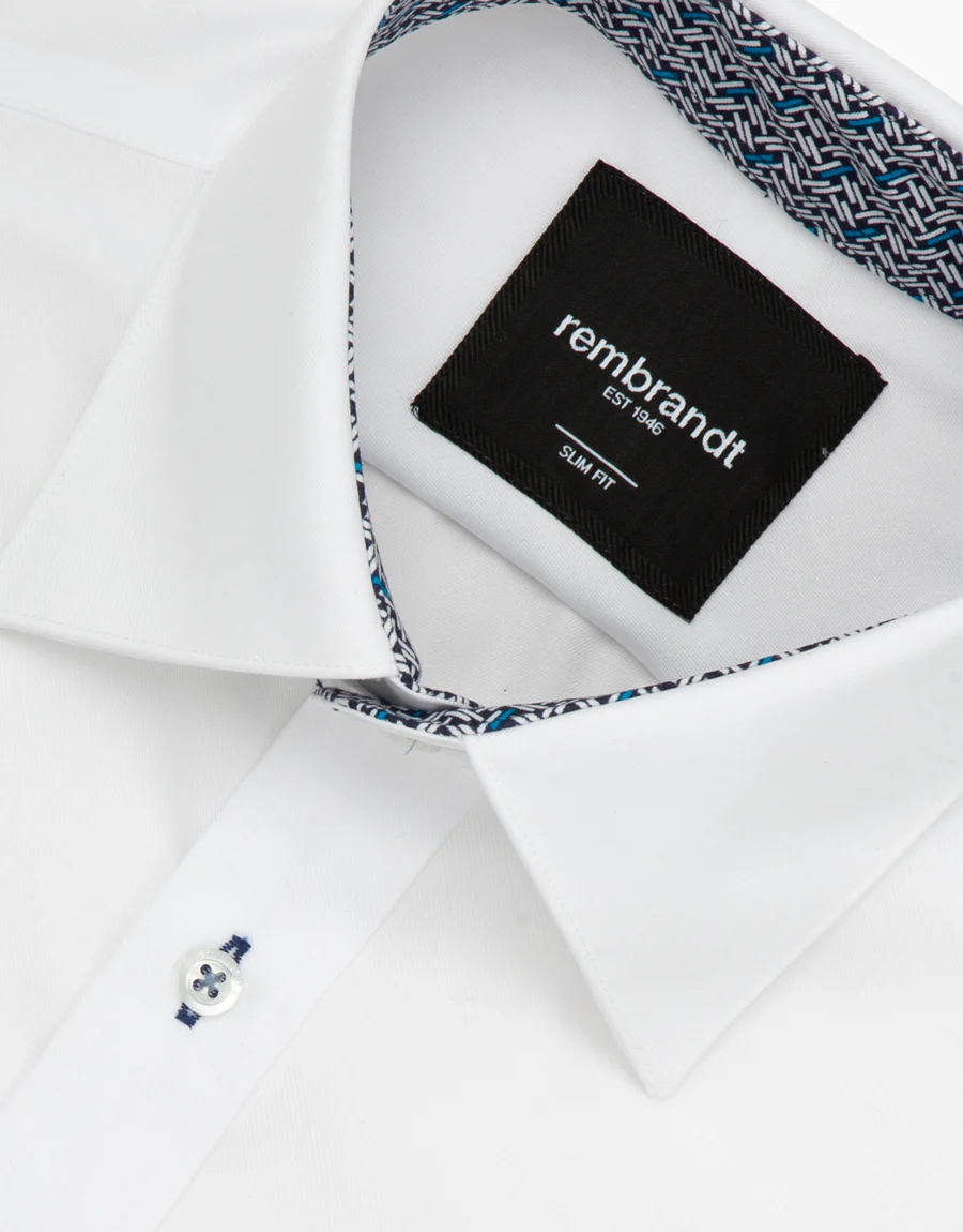 Barbican White Twill Smart Casual Shirt - Image 8