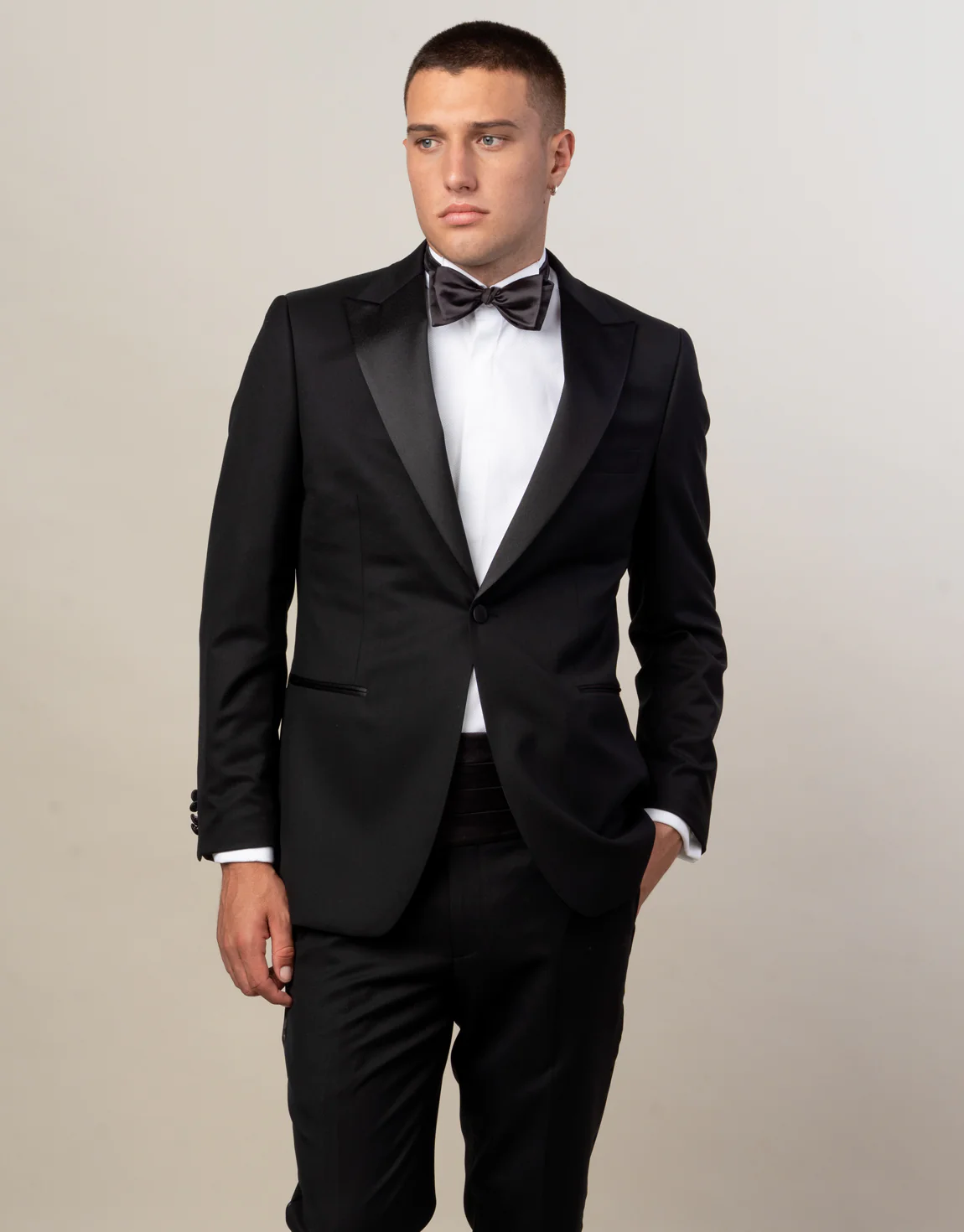 Black Self-Tie Bow Tie - Image 4