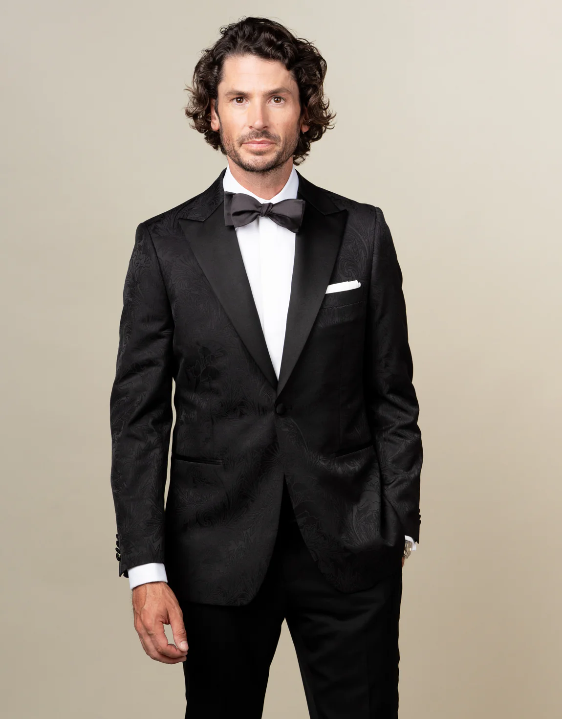 Black Self-Tie Bow Tie - Image 5