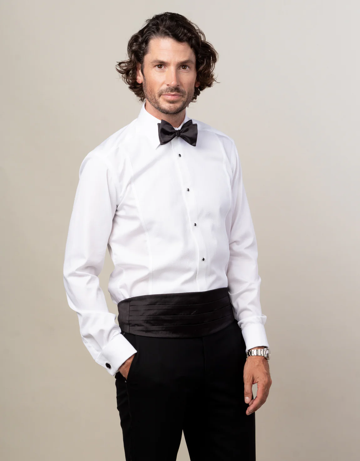 Black Self-Tie Bow Tie - Image 7