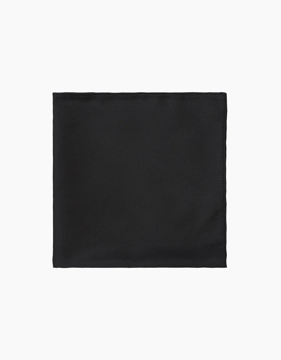 Hire Black Texture Pocket Square