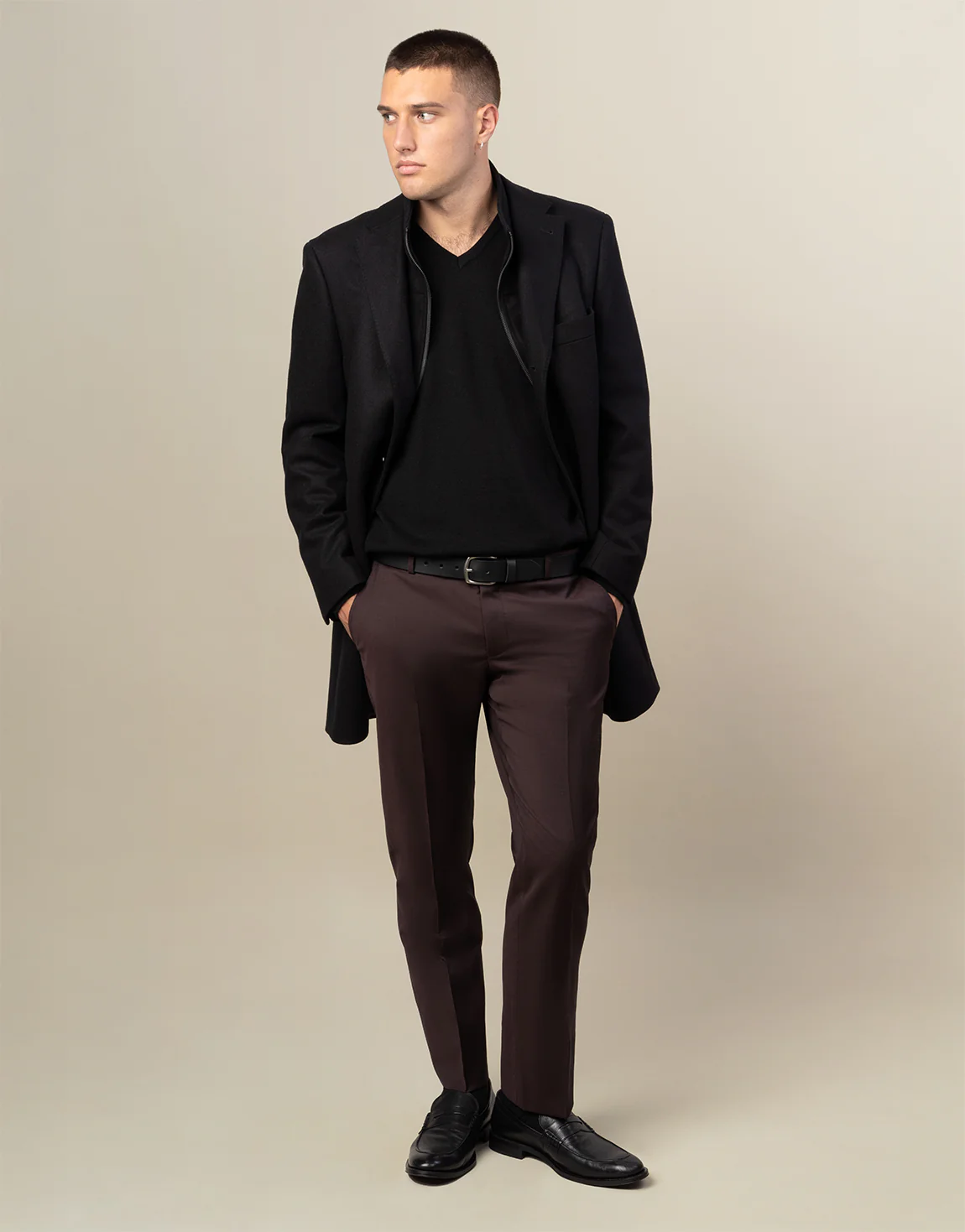Compton Black Overcoat - Image 3