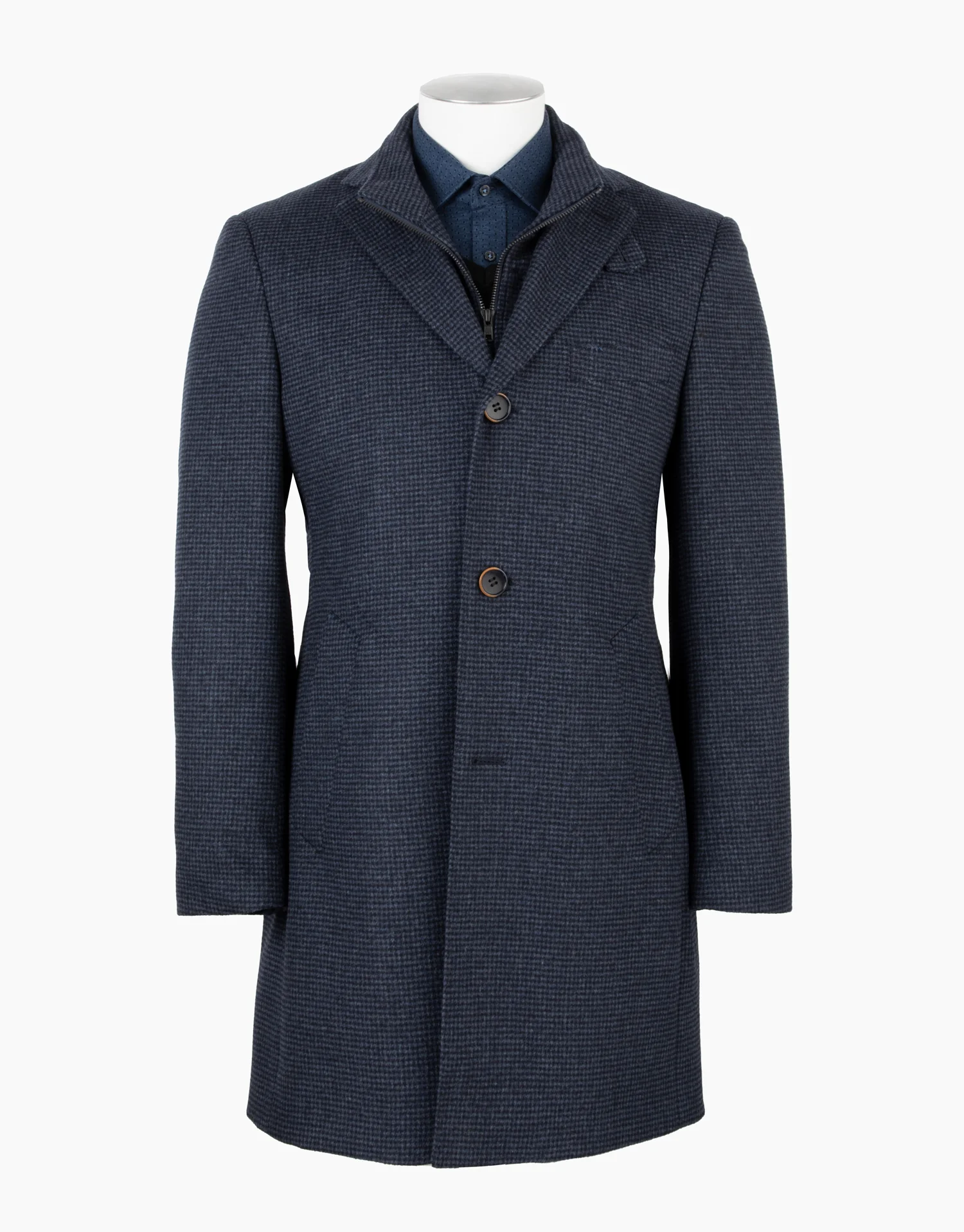 Compton Blue Houndstooth Overcoat - Image 5