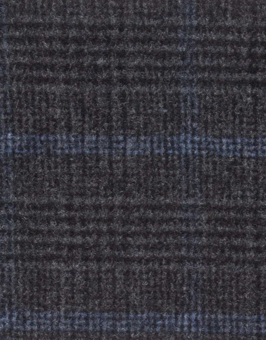Compton Charcoal Check Overcoat - Image 9