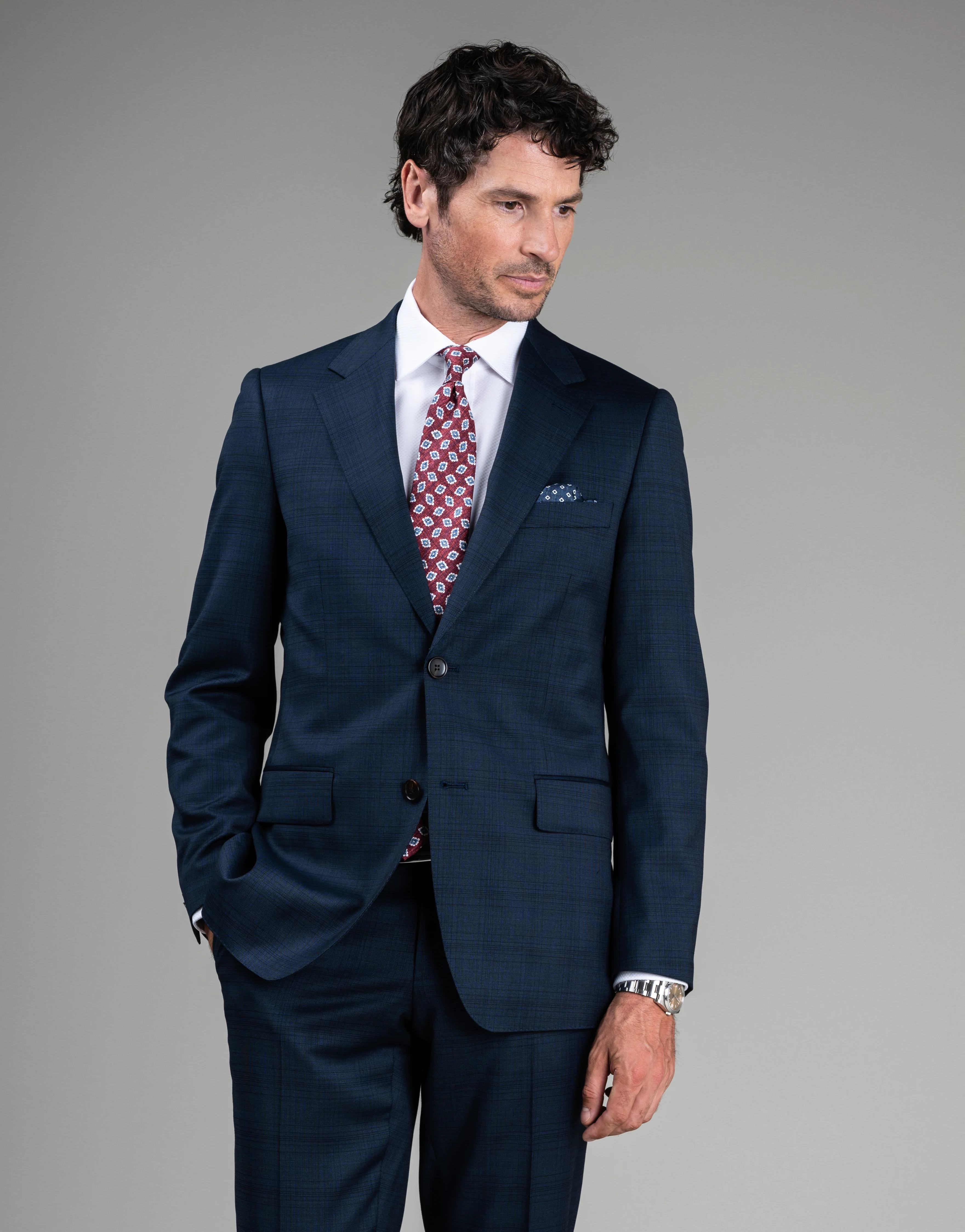 Cooper blue check suit - Image 3
