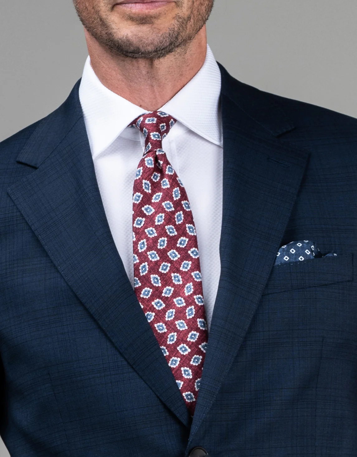 Cooper Blue Check Suit Jacket - Image 5