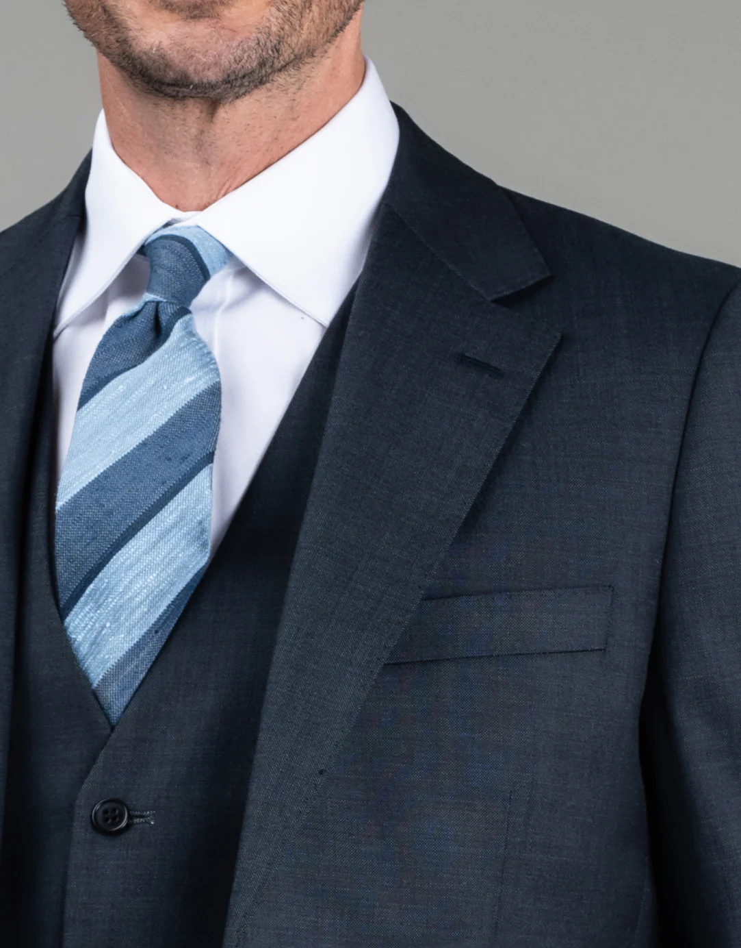Cooper Steel Blue Nailhead Suit - Image 4