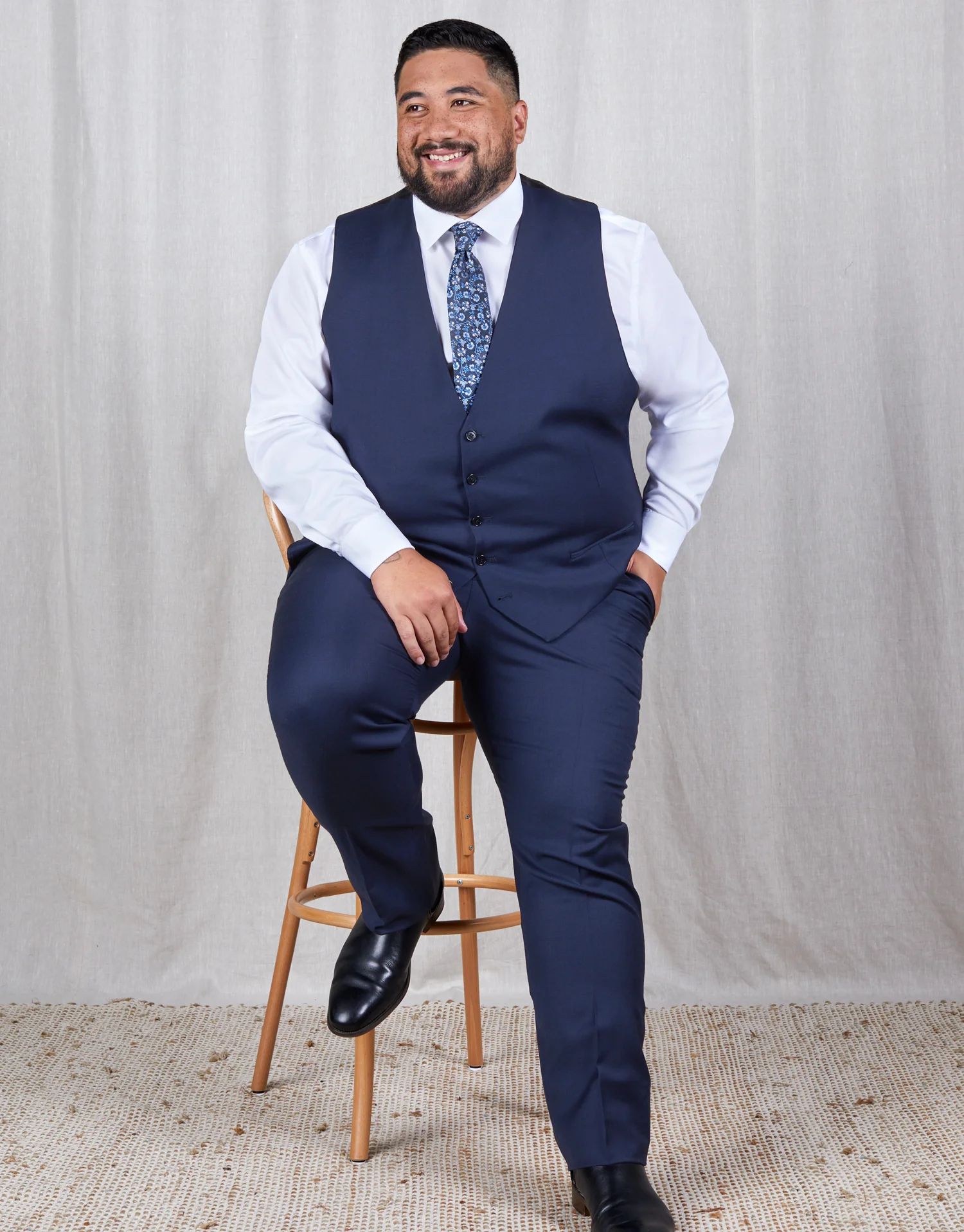 Cooper Blue Nailhead Suit - Image 4