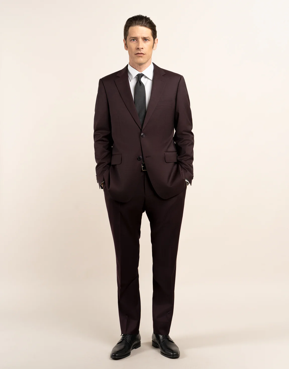 Cooper Burgundy Twill Suit - Image 2