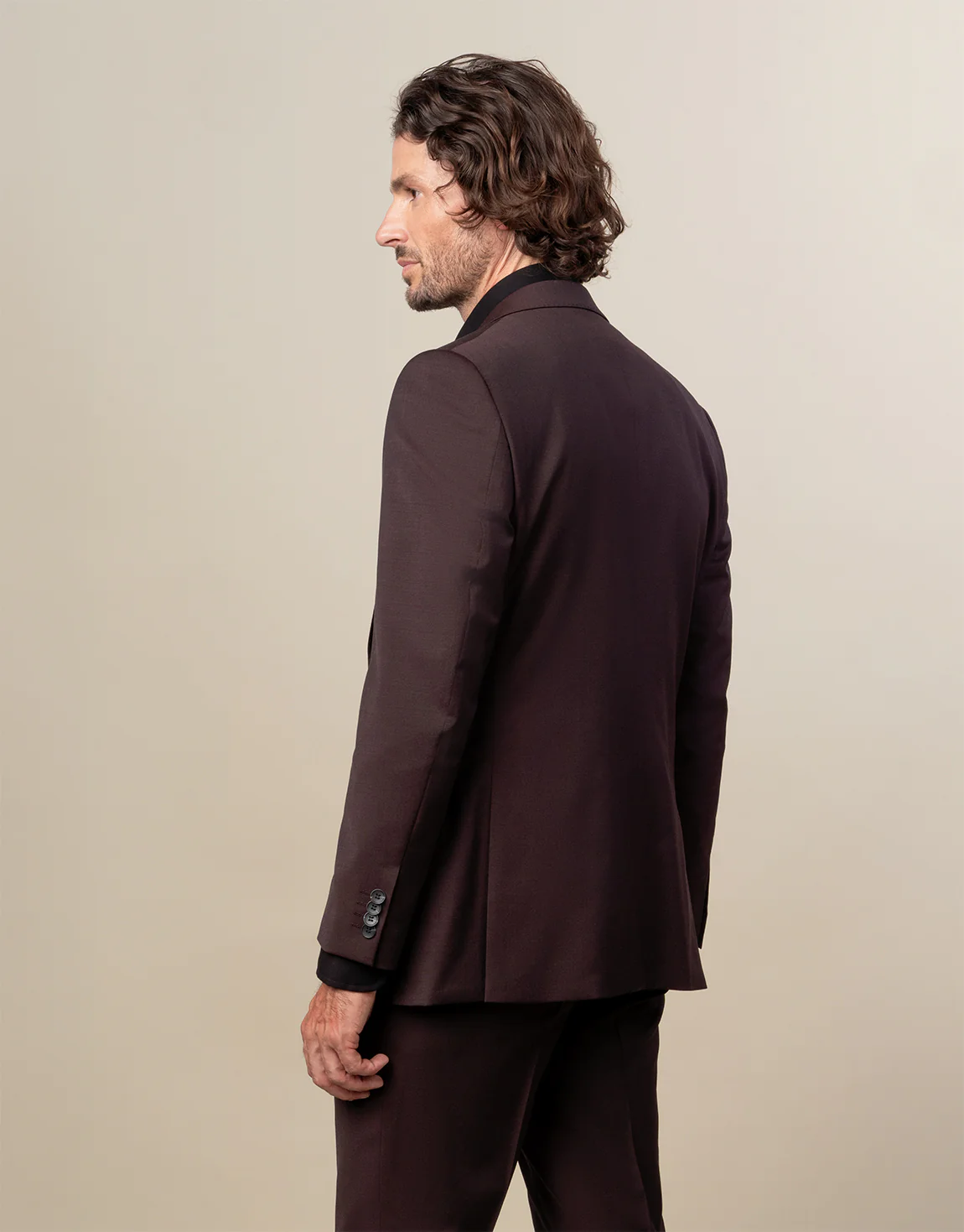Cooper Burgundy Twill Suit Jacket - Image 4