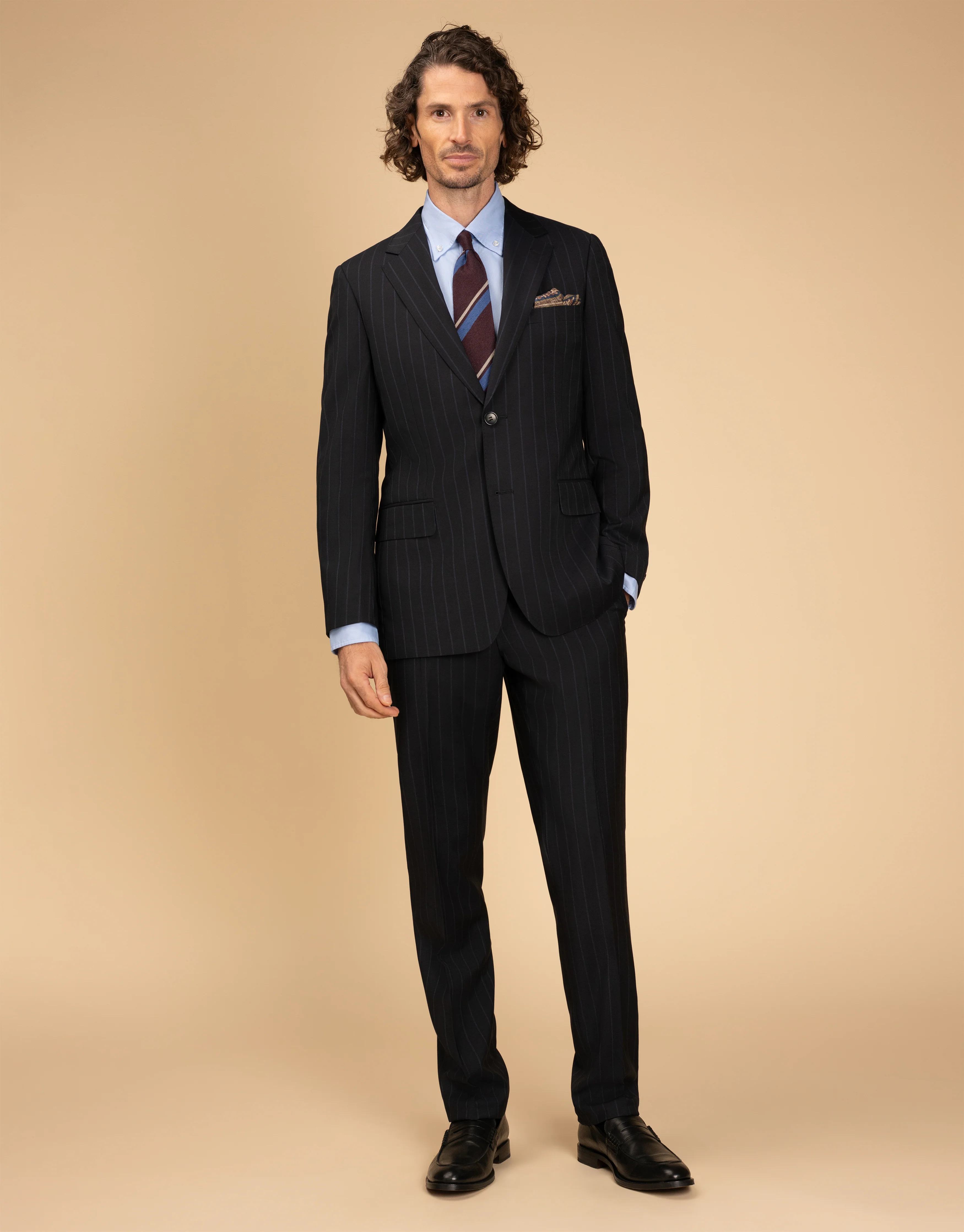 Cooper Navy Stripe Suit - Image 4