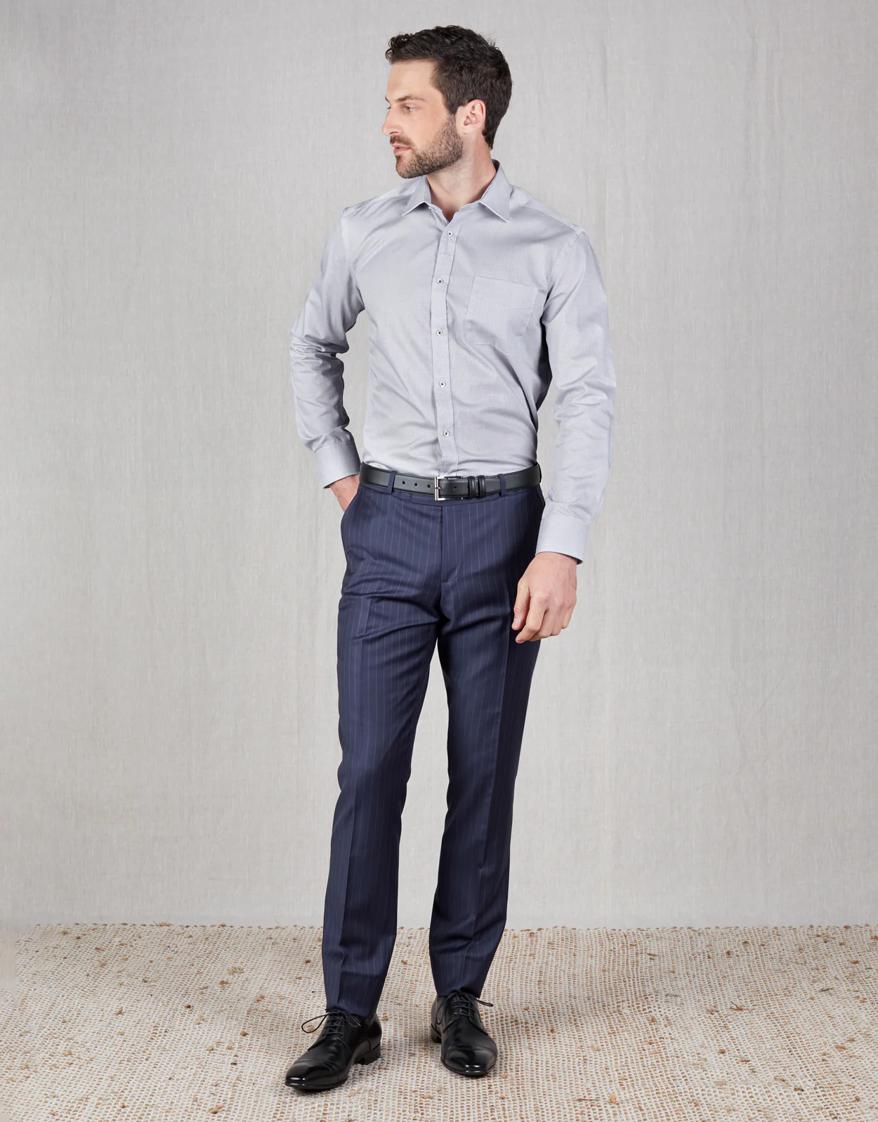 Cooper Navy Stripe Two Piece Suit - Image 5