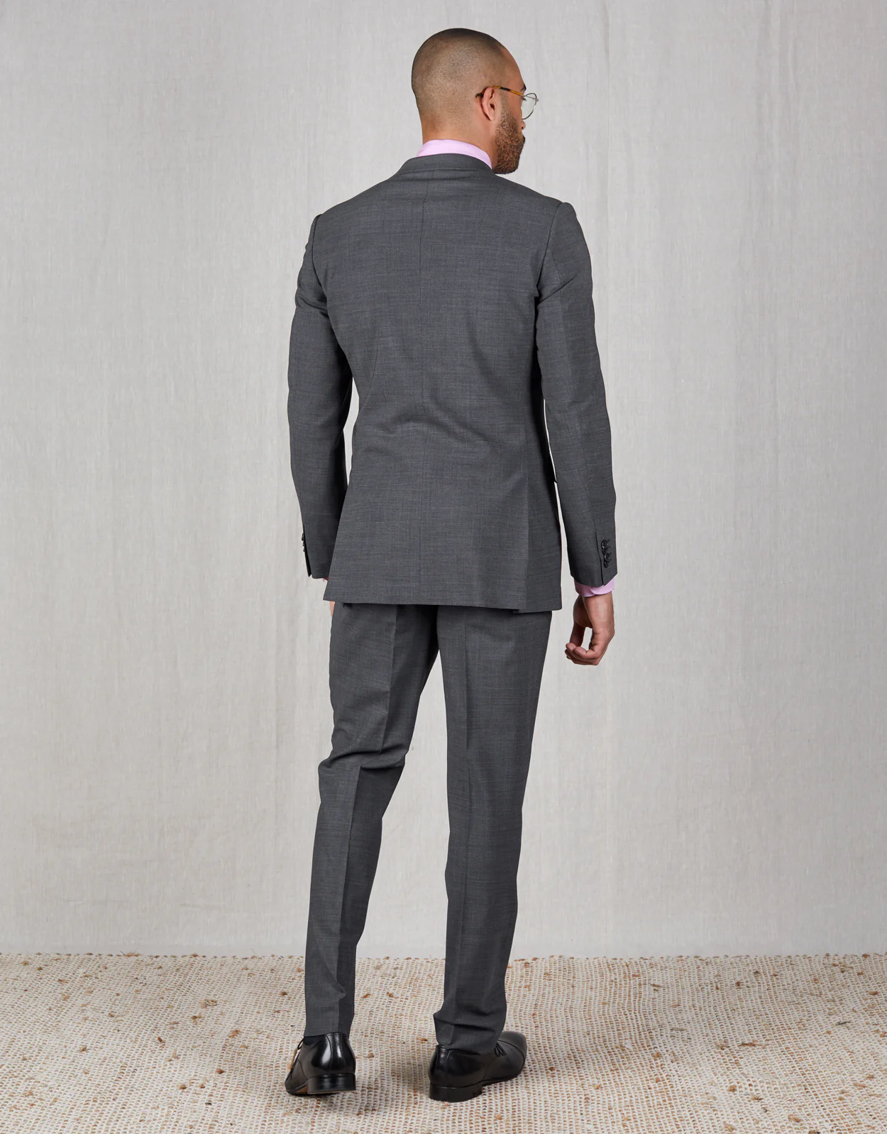 Cooper Navy Textured Stretch Two Piece Suit - Image 7