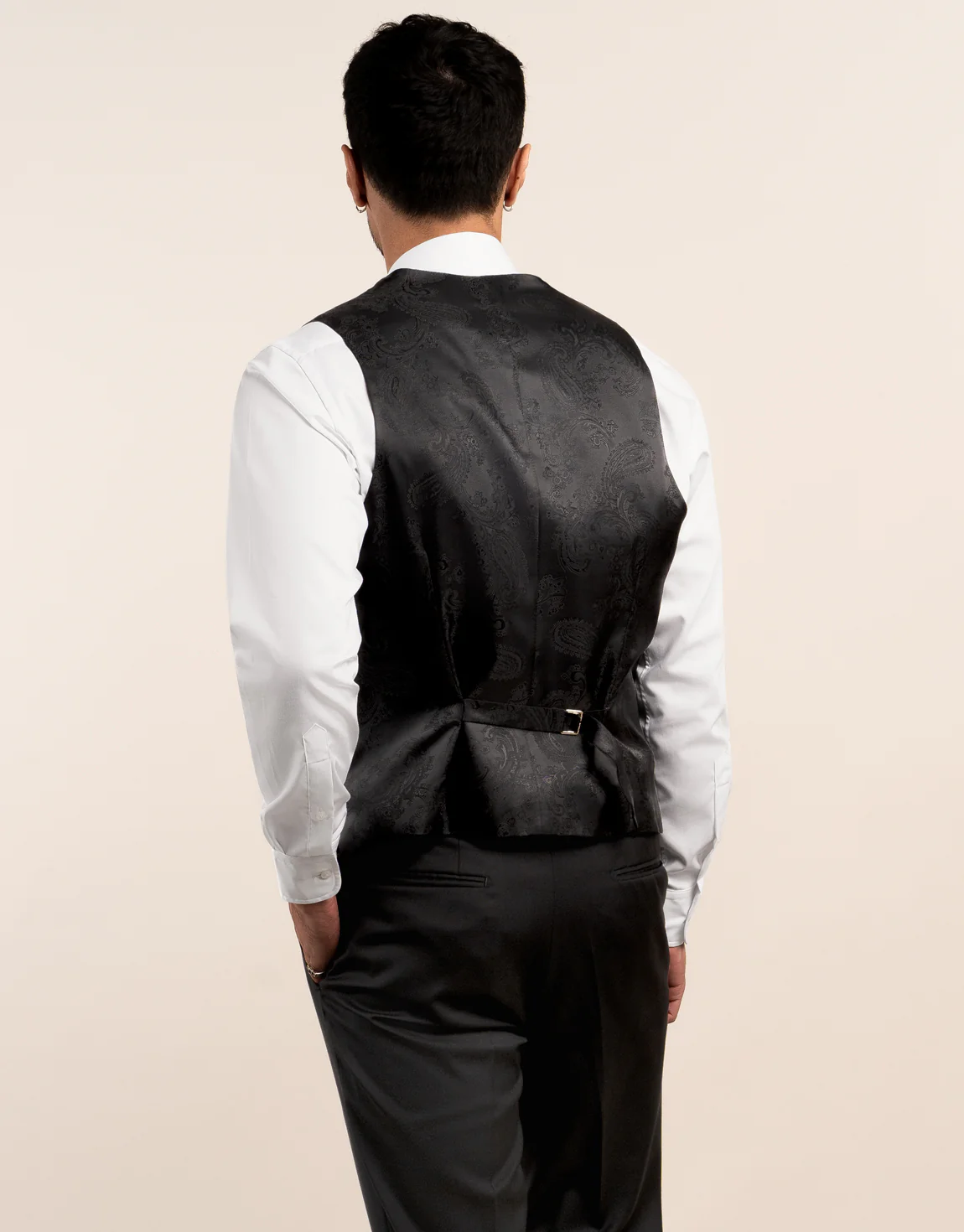 Hire Curtis Black Waistcoat - Image 2