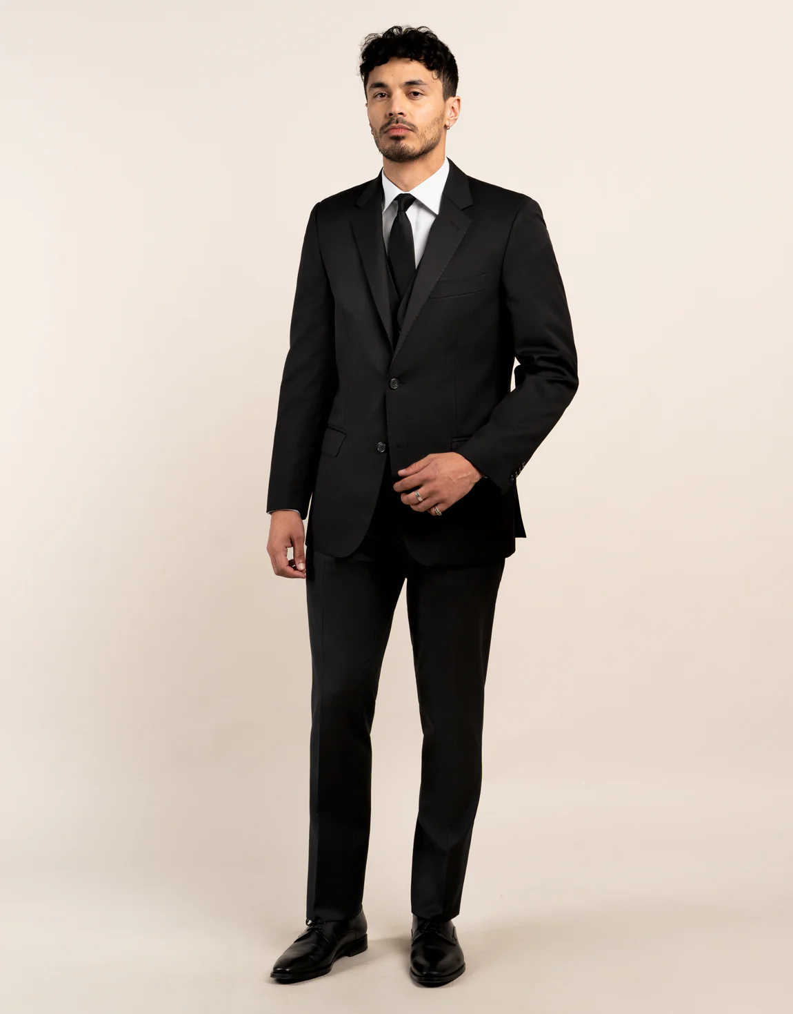 Hire Curtis Black Waistcoat - Image 3