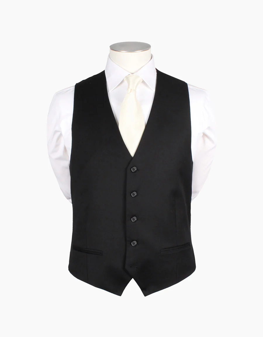 Hire Curtis Black Waistcoat - Image 4