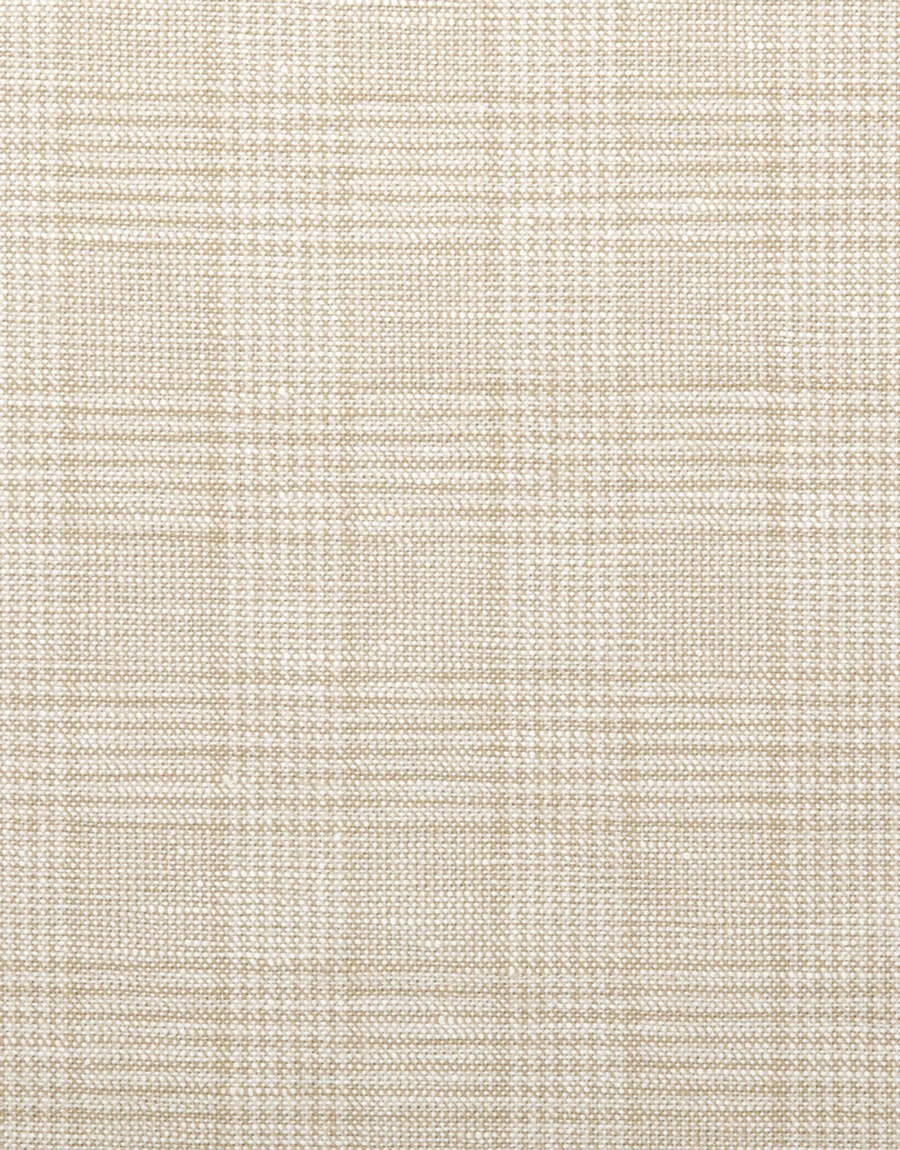 Enz Beige Check Linen Blend Trouser - Image 2