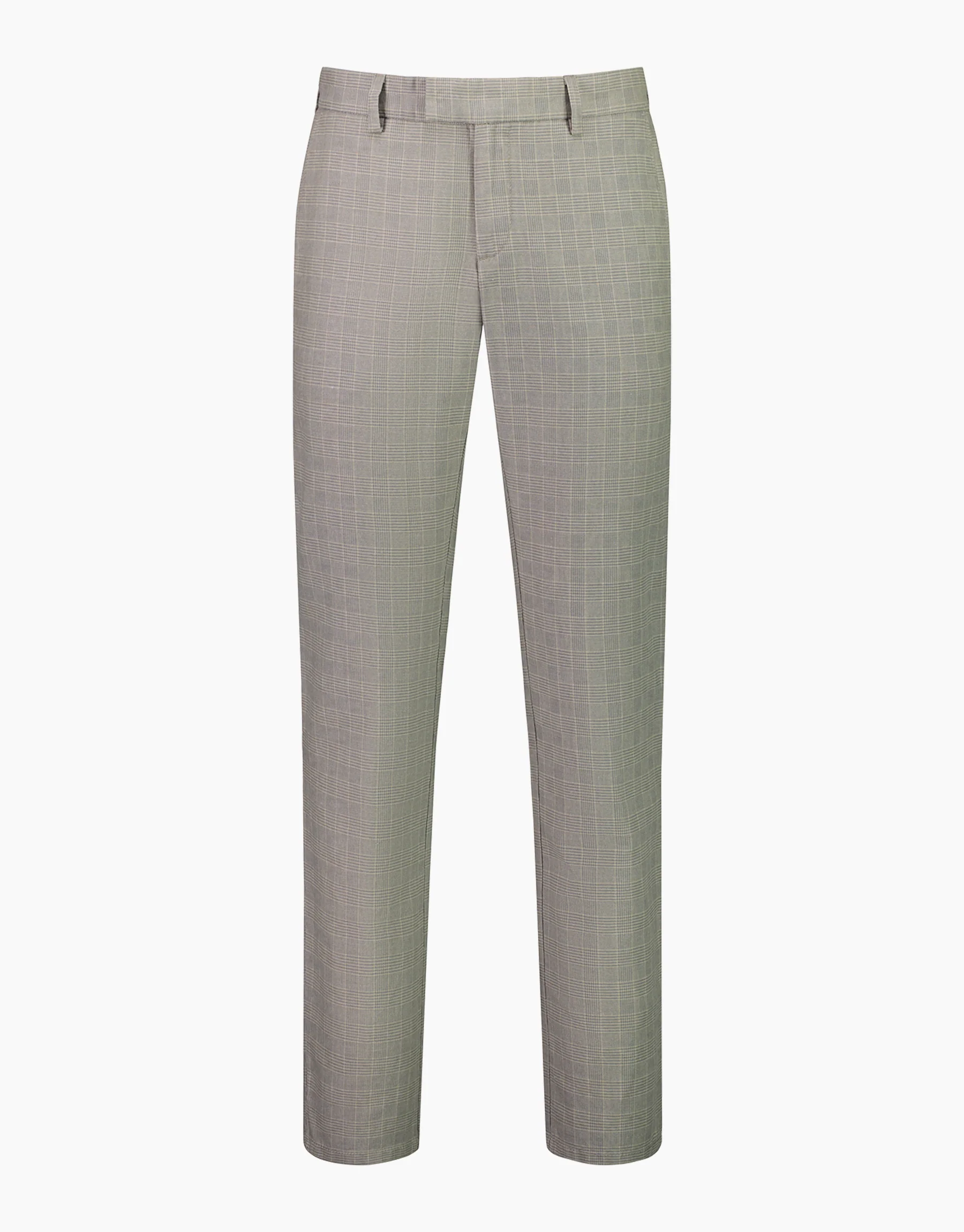 Enz Beige & Grey Check Trouser - Image 5