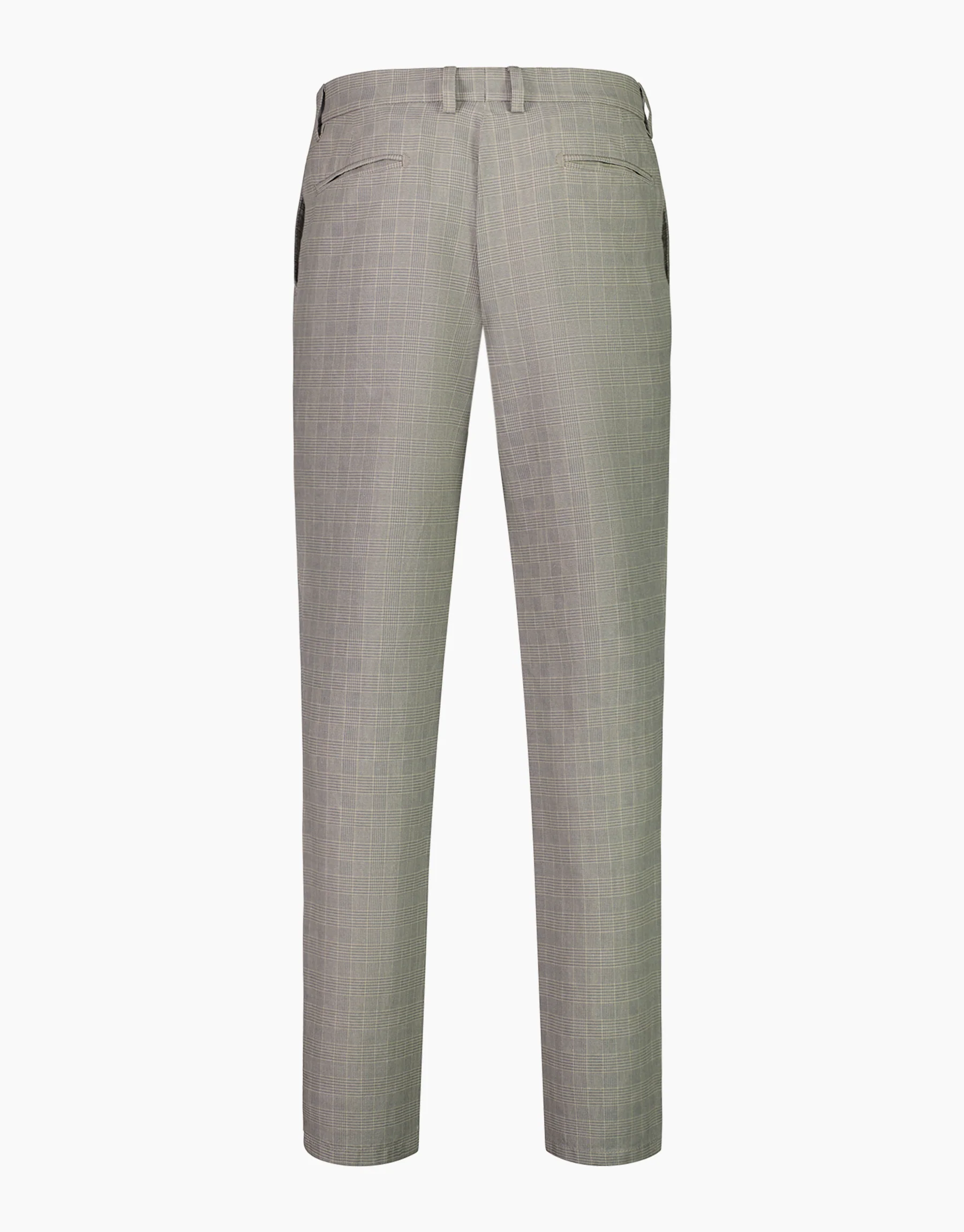 Enz Beige & Grey Check Trouser - Image 6
