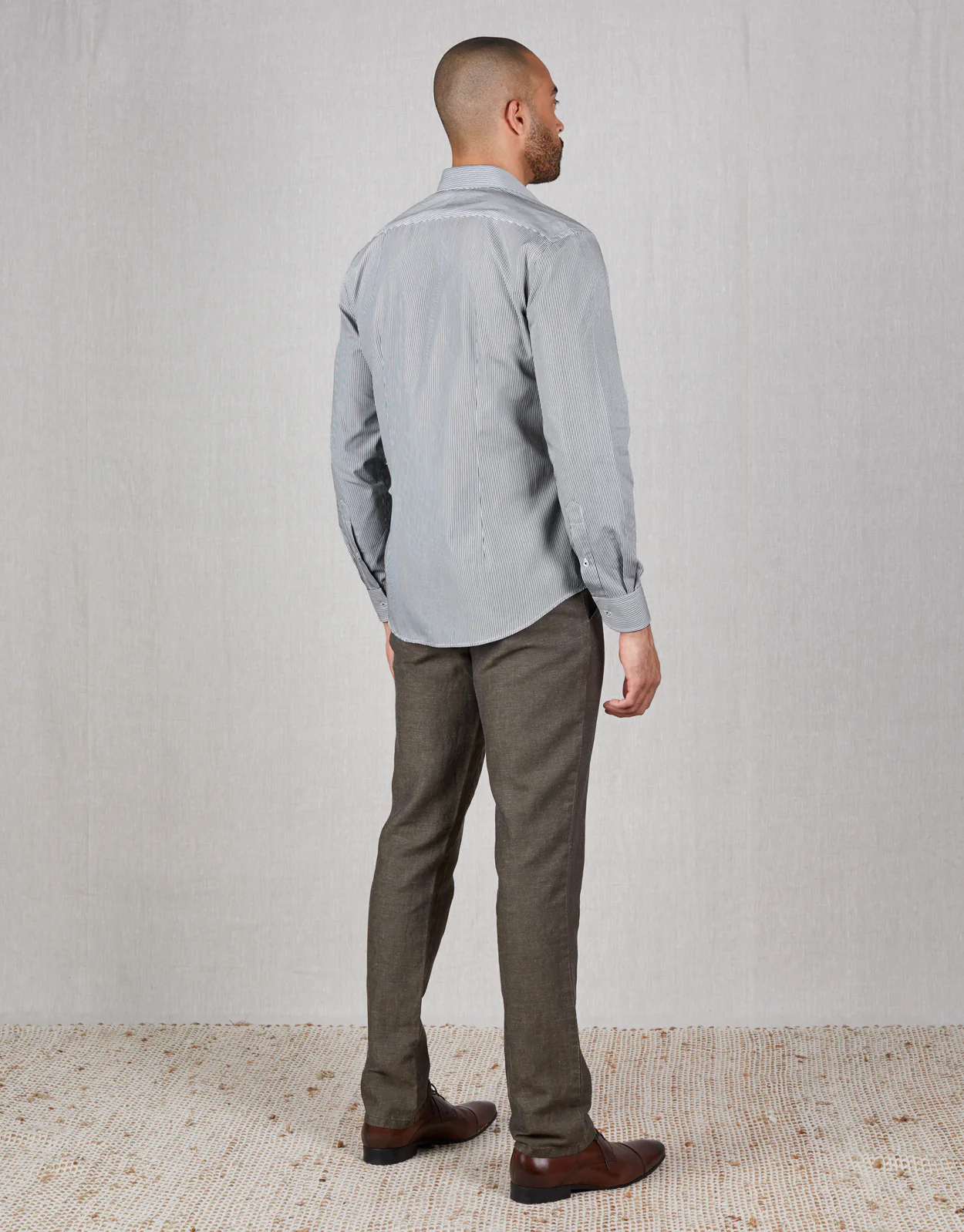 Enz Brown Birdseye Trouser - Image 2