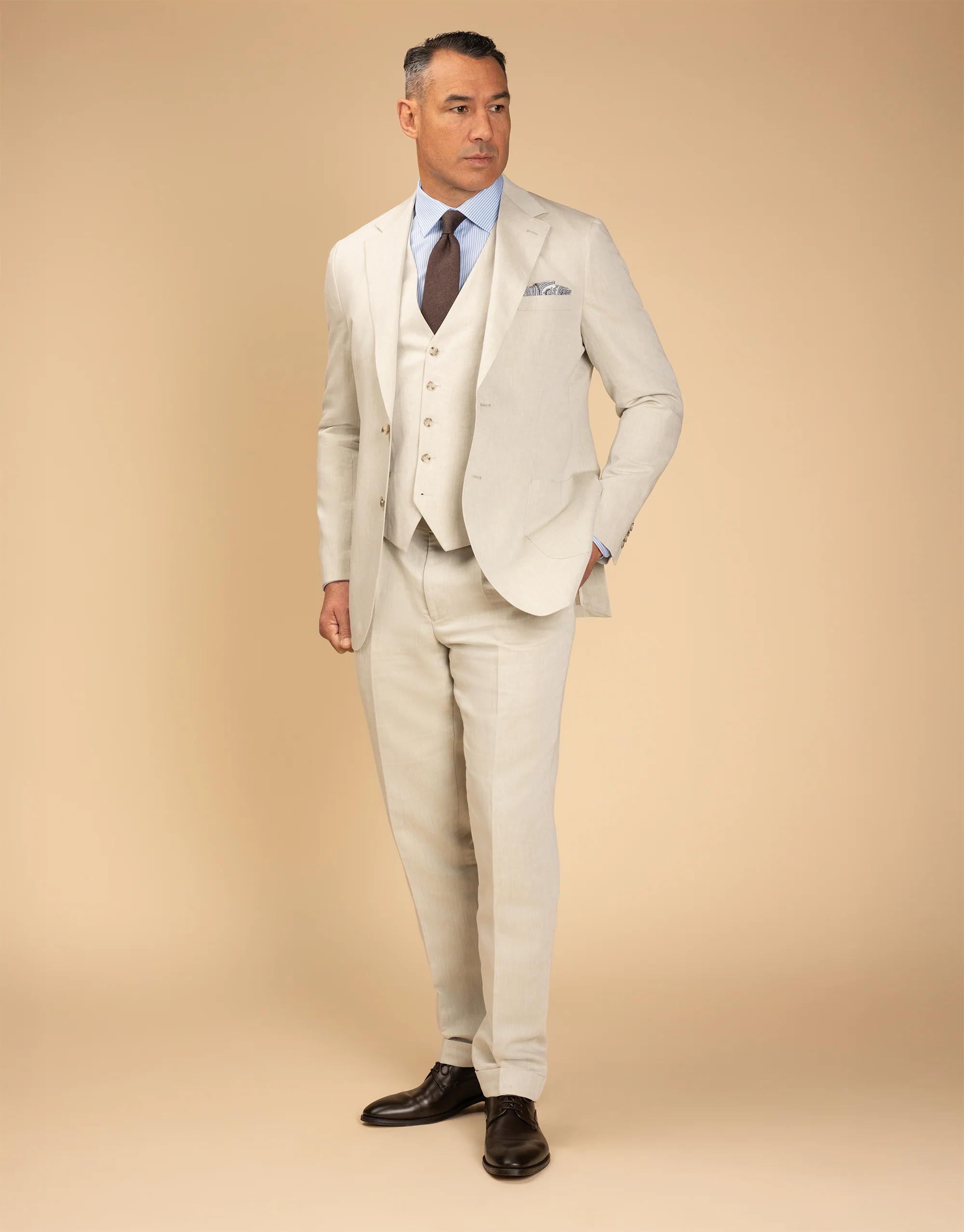 Evans Beige Linen-Cotton Trouser - Image 4
