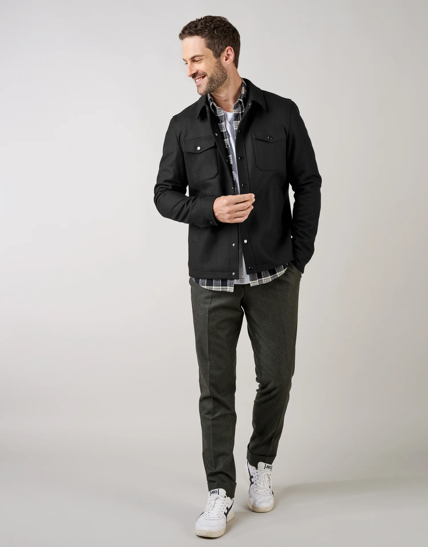 Evans Forest Green Stretch Flannel Trouser - Image 4