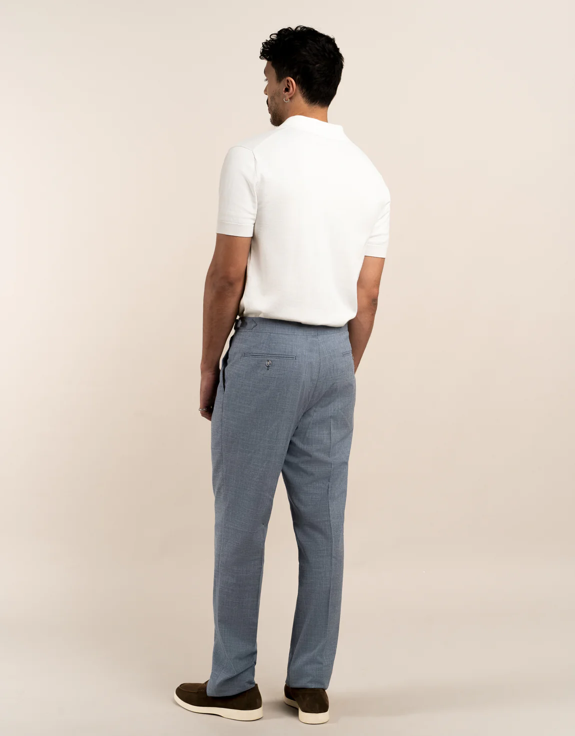 Evans Light Blue Houndstooth Trouser - Image 2