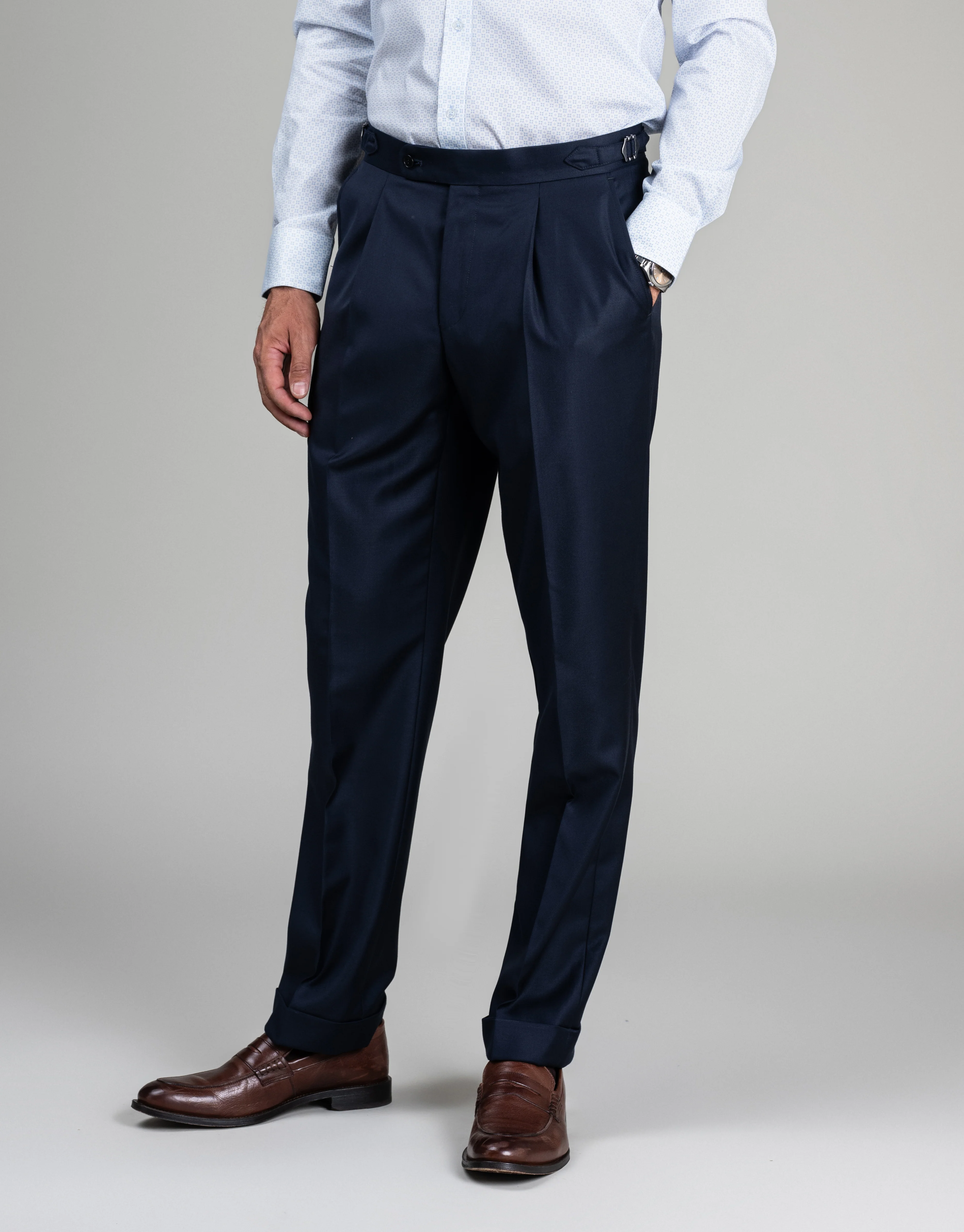 Evans Navy Twill Trouser - Image 2