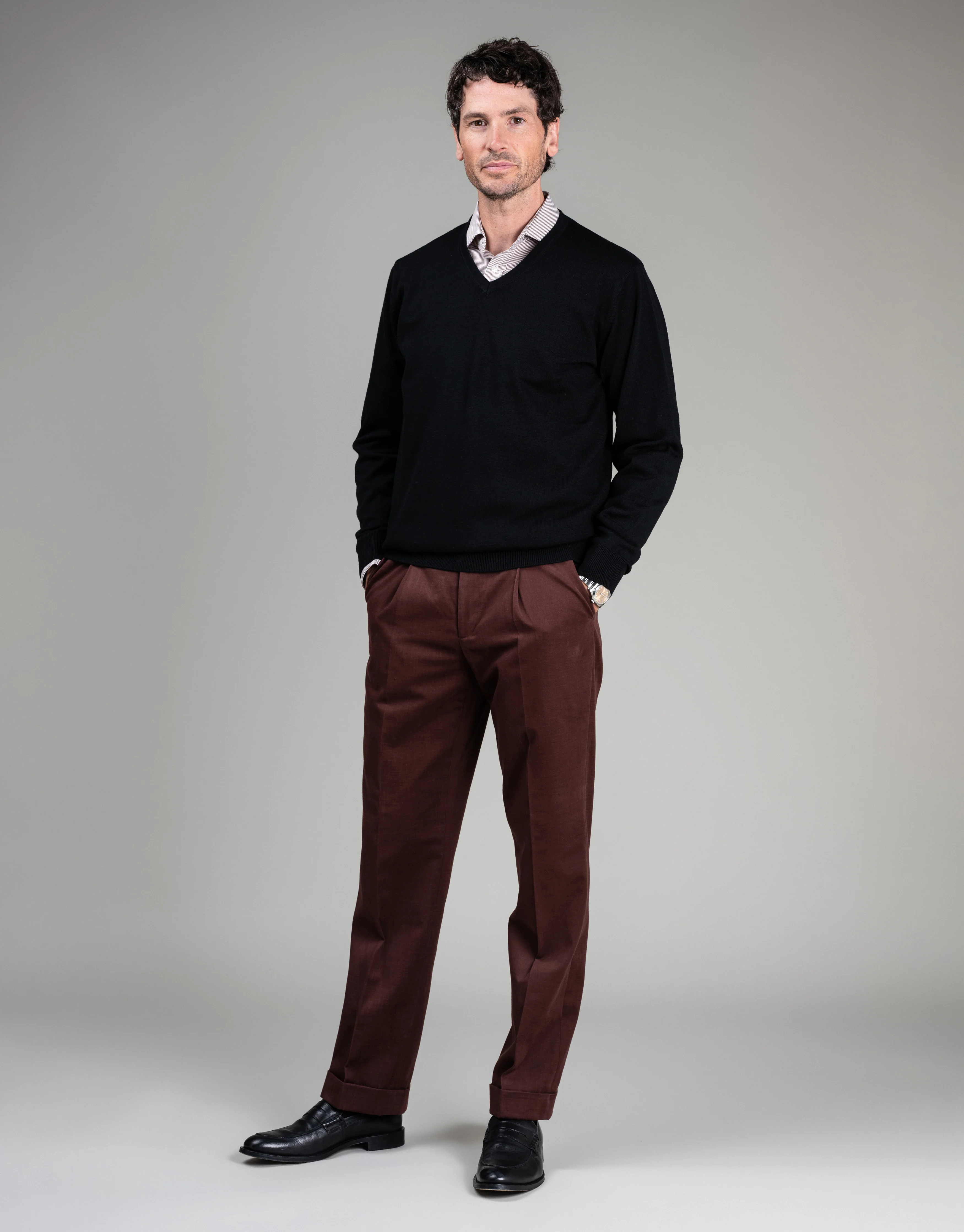 Fairlie Black V-Neck Jersey - Image 4