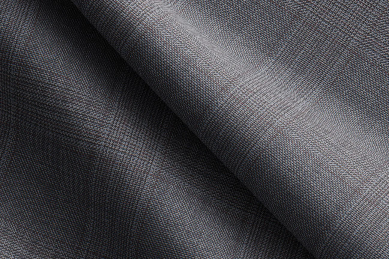 Made to Measure Grey & Maroon Glen Check Blazer