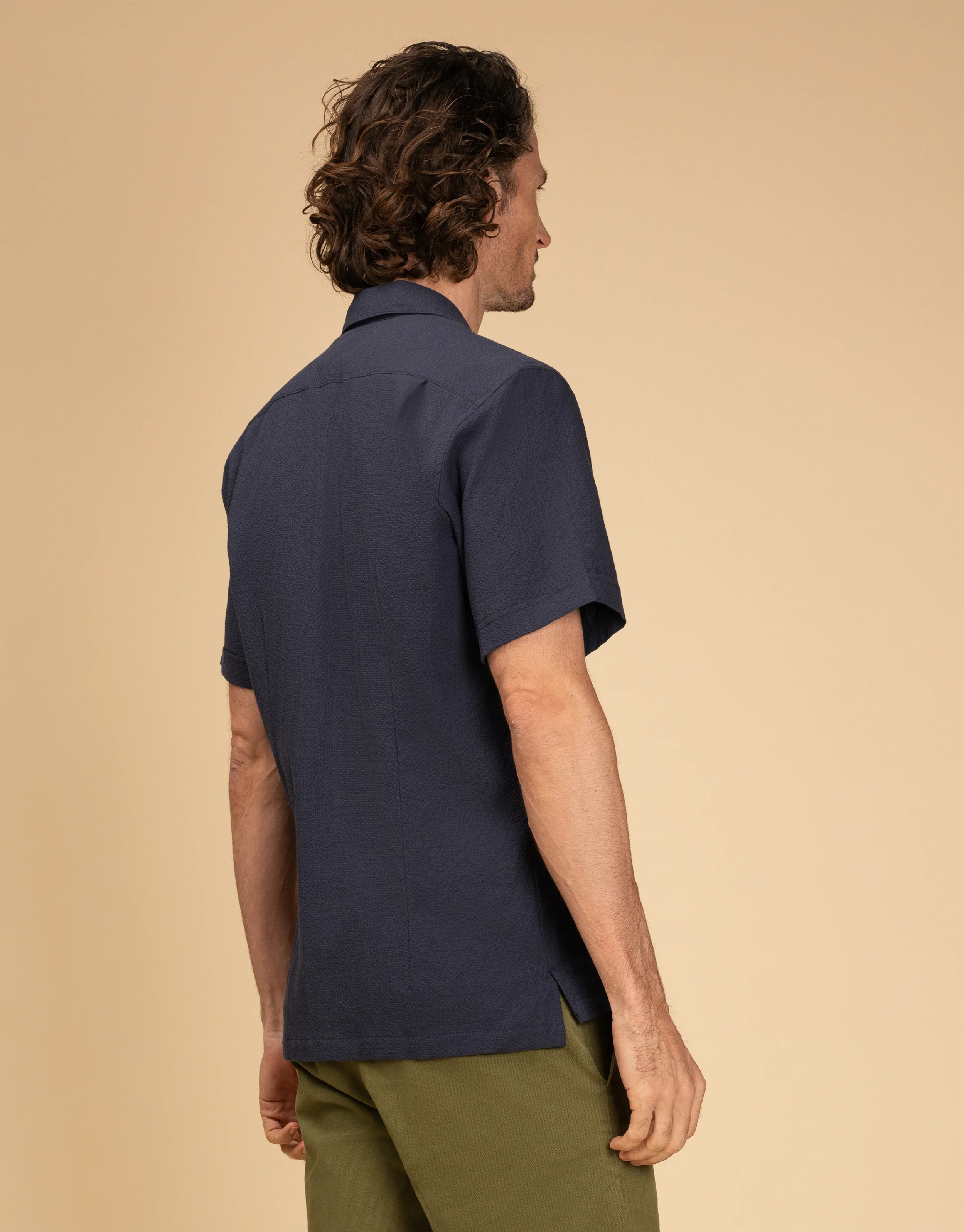 Hahei Navy Short Sleeve Shirt - Image 3