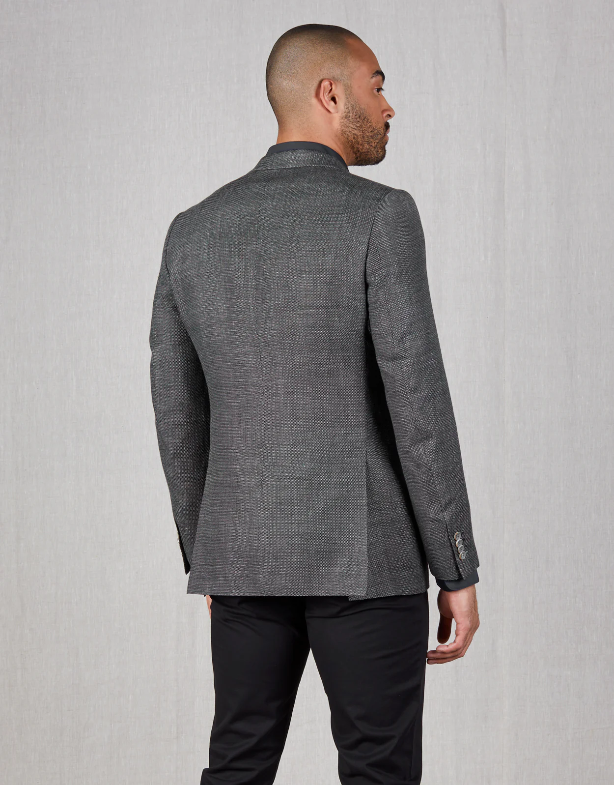 Hawker Black & White Textured Blazer - Image 4