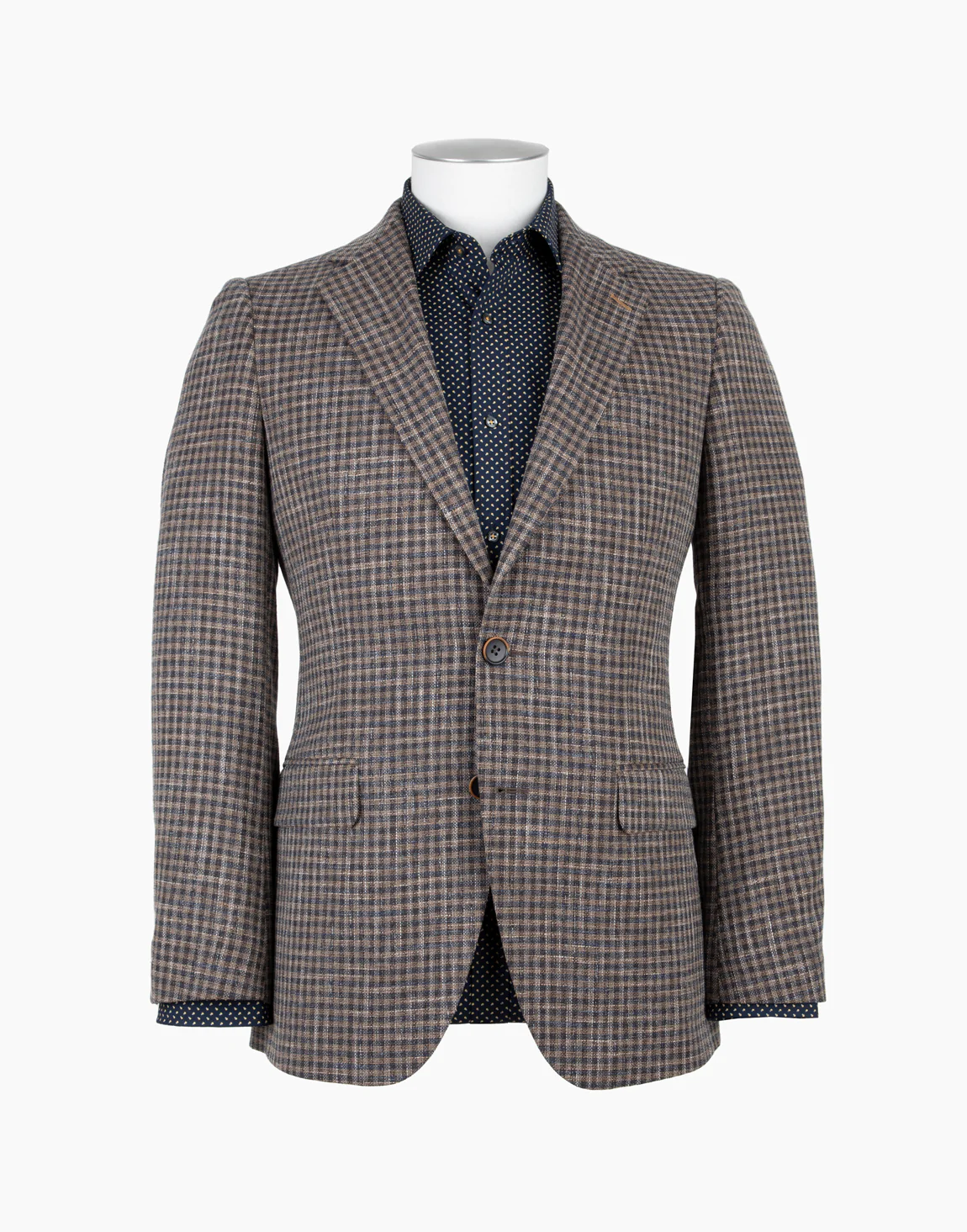 Hawker Brown & Blue Guncheck Blazer - Image 4