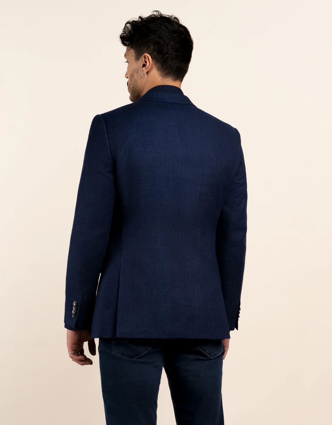 Hawker Navy Textured Blazer - Image 3