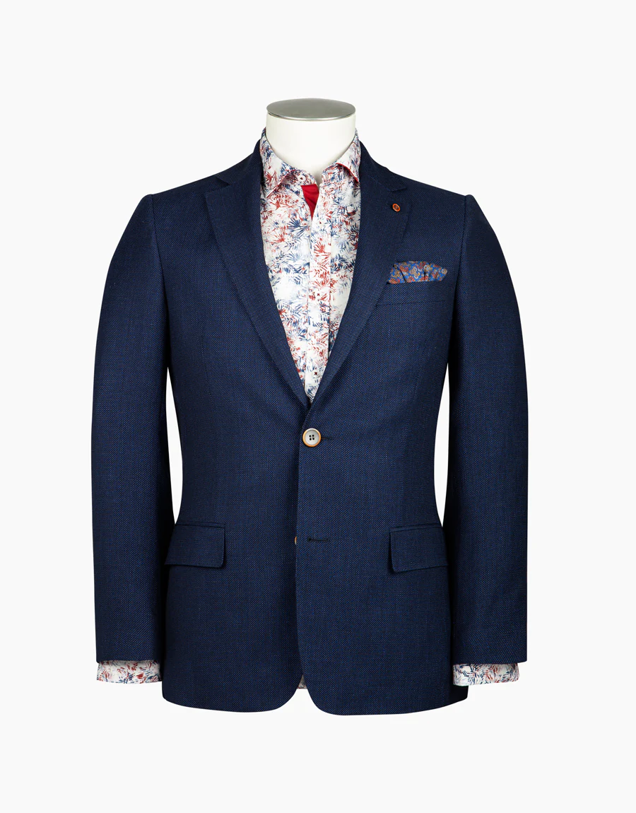 Hawker Navy Textured Blazer - Image 4