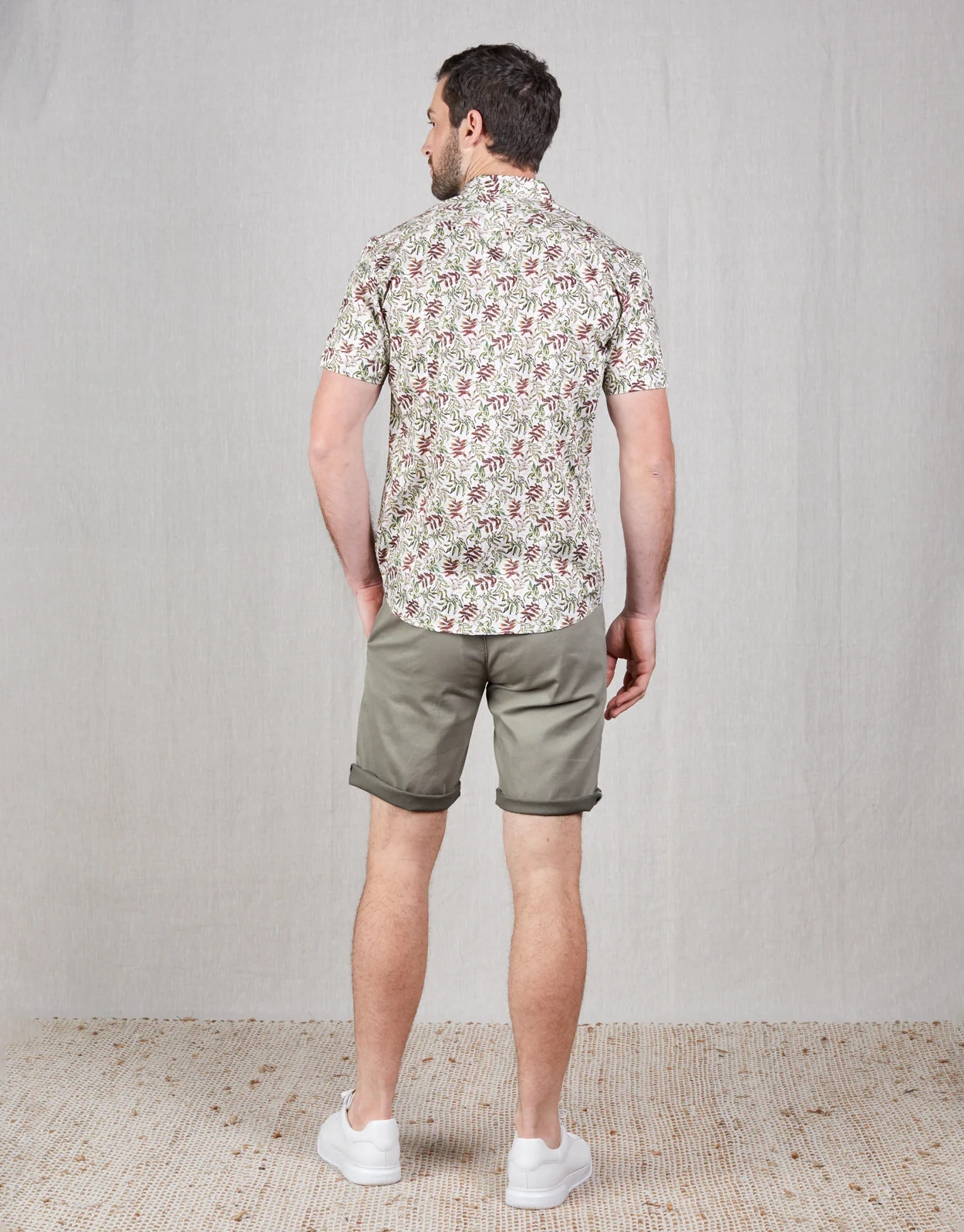 Island Textured Putty Drawstring Shorts - Image 2