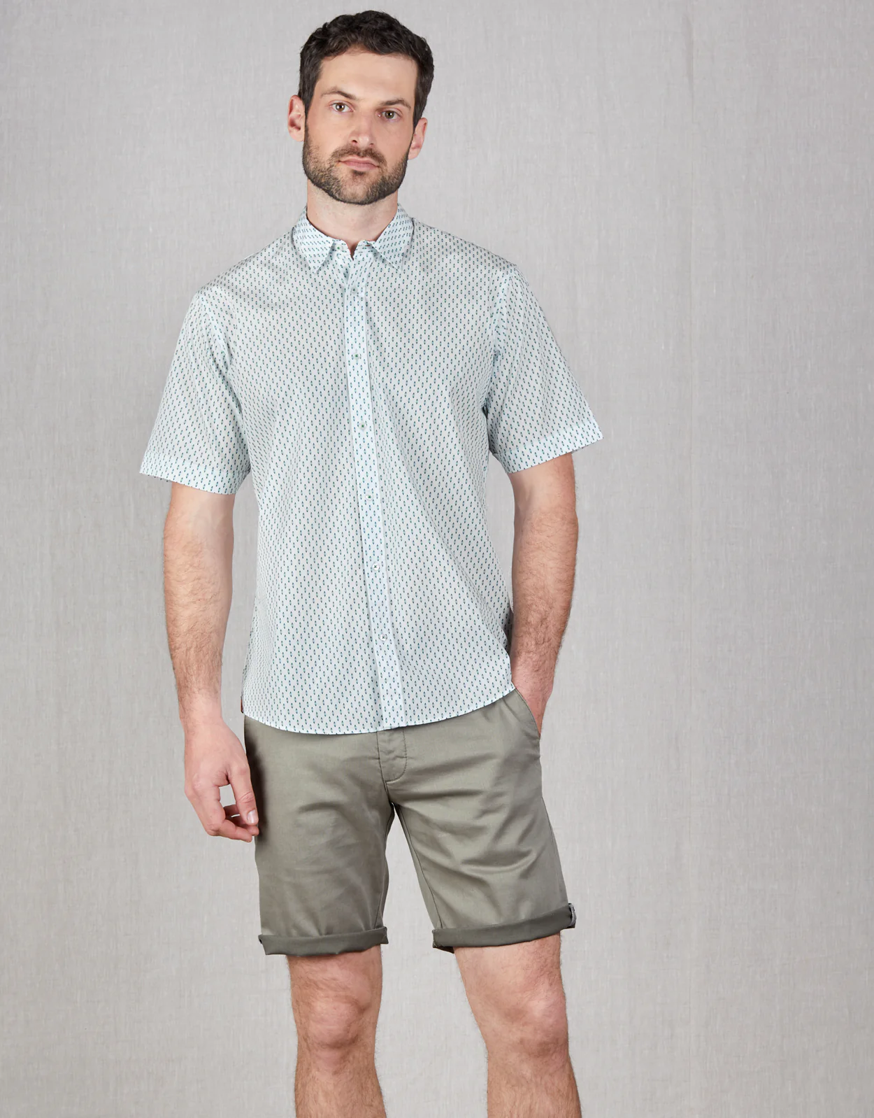 Island Textured Putty Drawstring Shorts - Image 3