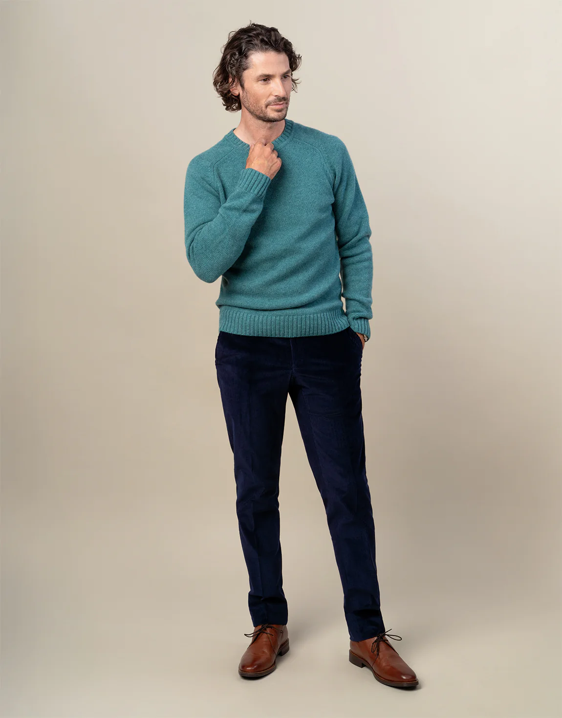Kaiapoi Seafoam Green Shetland Sweater - Image 3