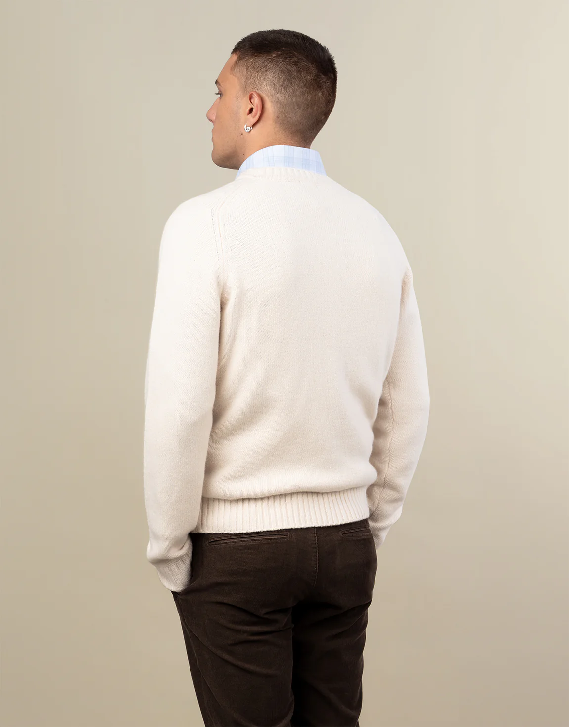Kaiapoi Winter White Shetland Sweater - Image 3