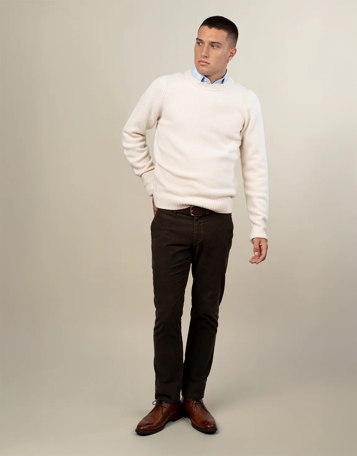 Kaiapoi Winter White Shetland Sweater - Image 4