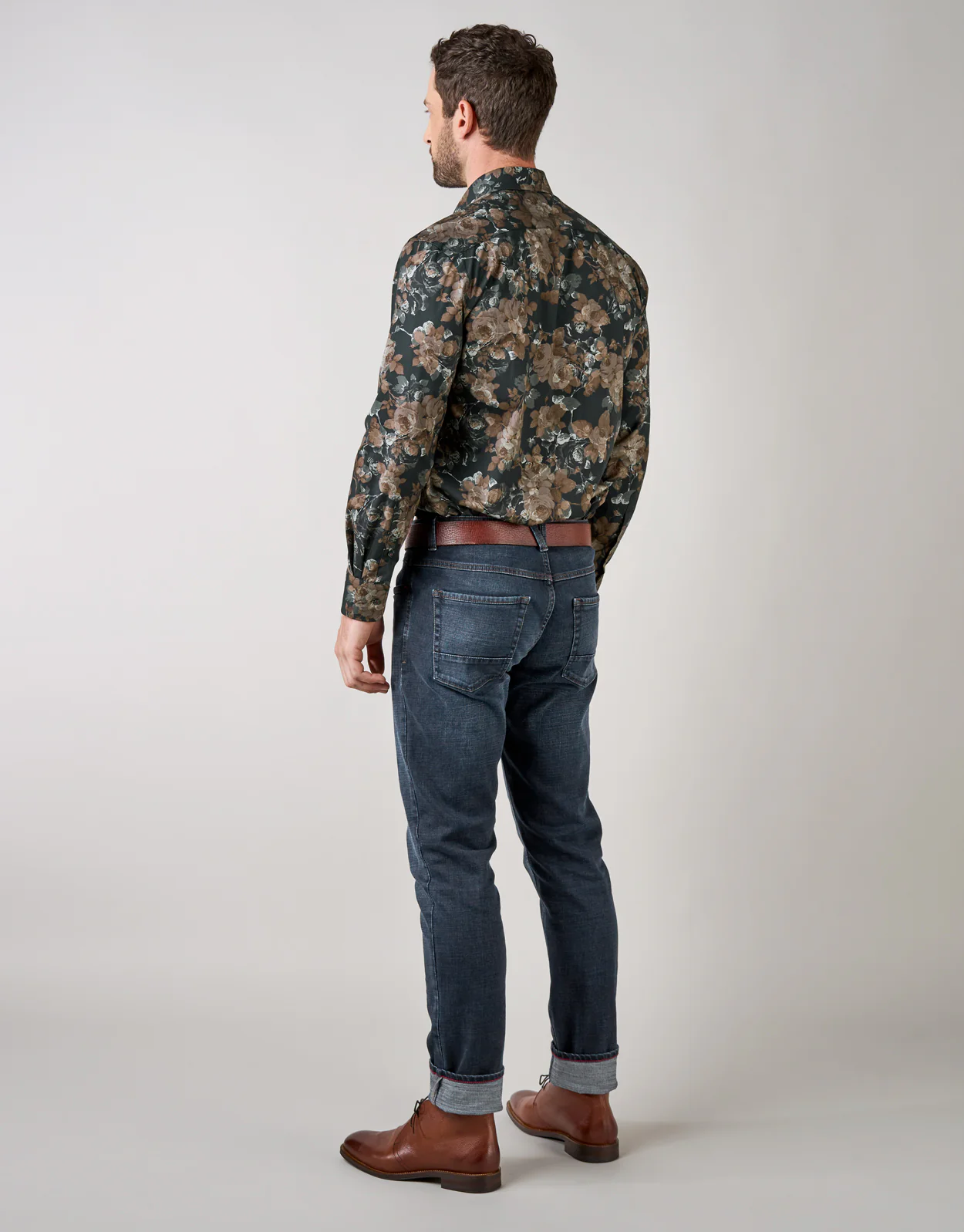 Kurt Dark Blue Washed & Faded Jeans - Image 4