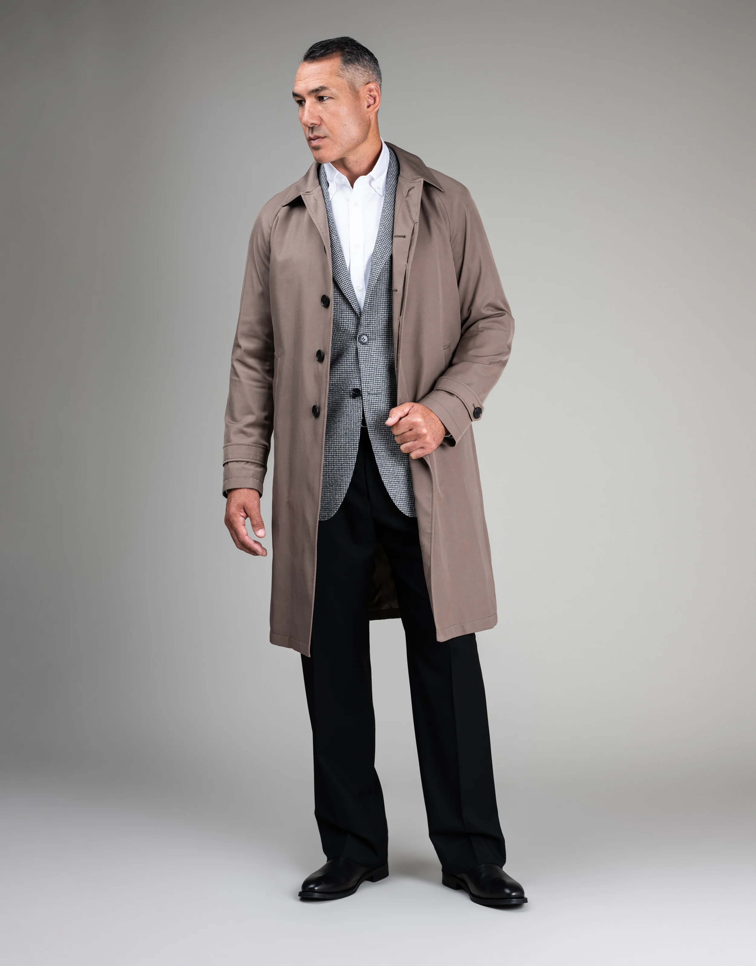 Loch Camel Brown Water Resistant Raglan Coat - Image 3
