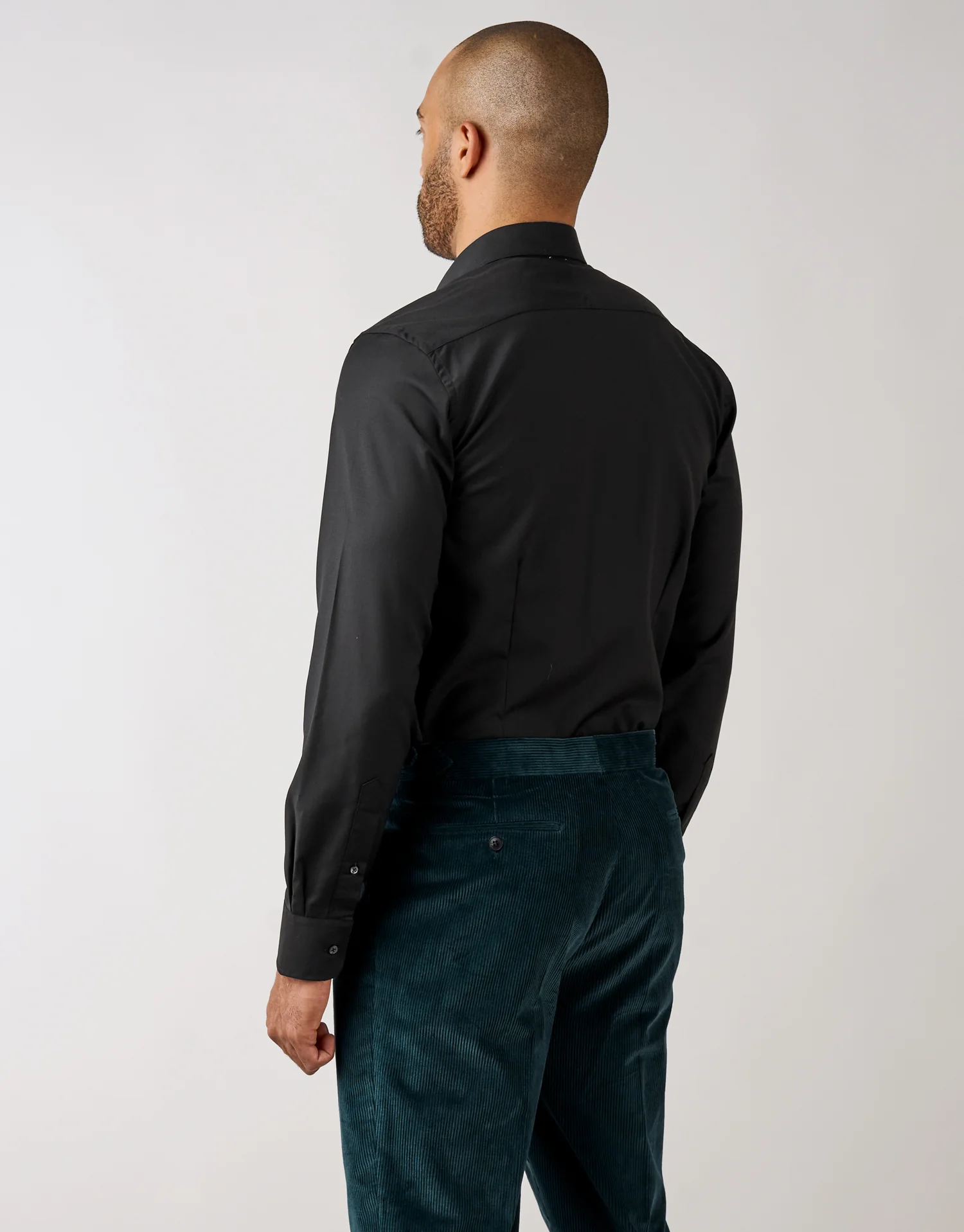 London Black Merino Wool Shirt - Image 4