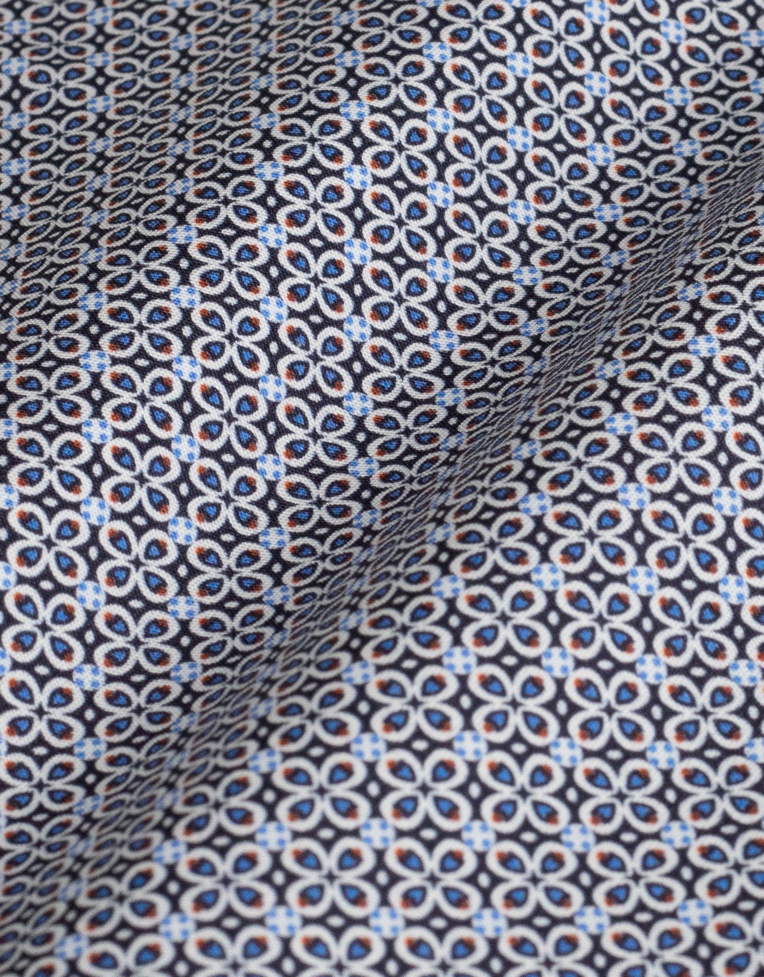 London Blue & Maroon Micro-design Print Shirt - Image 5