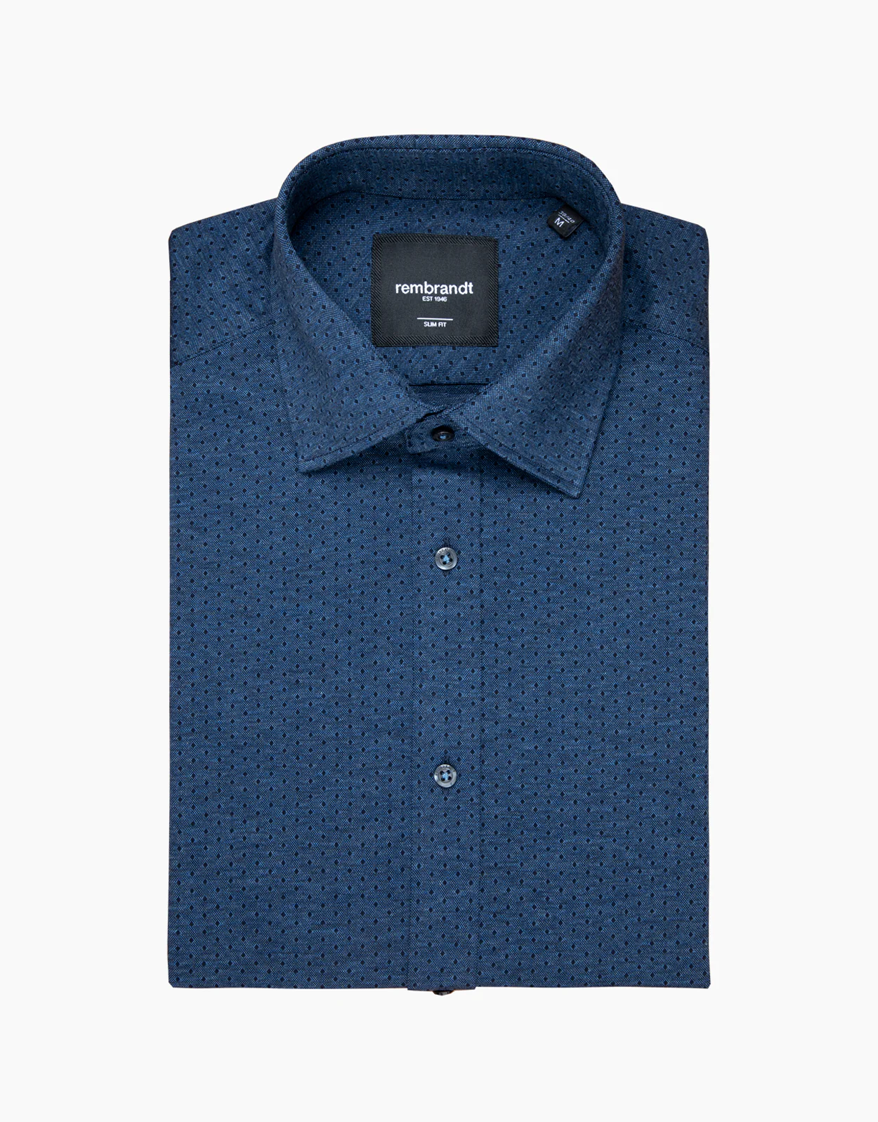 London Navy Dot Knitted Shirt - Image 9