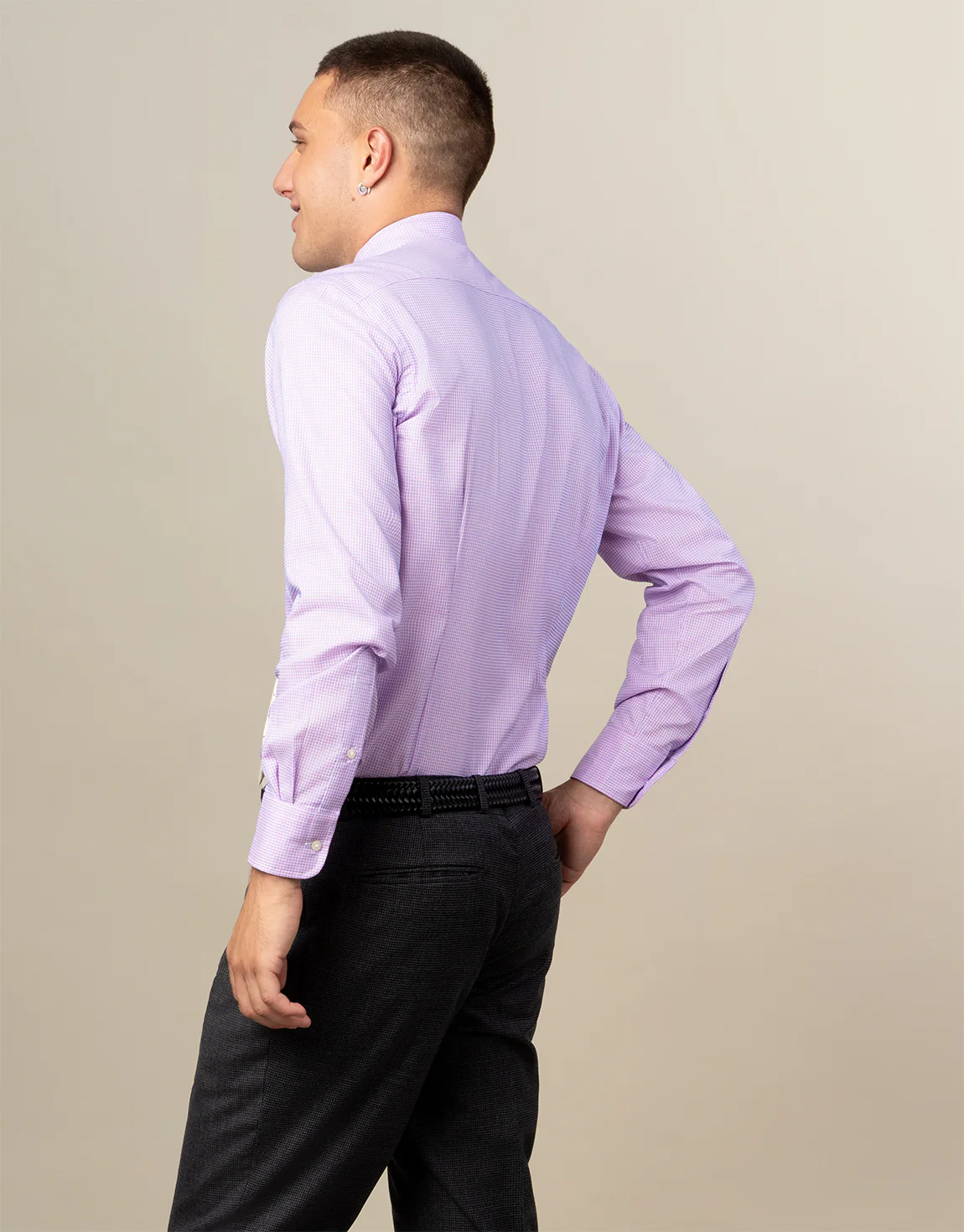 London Pink & Blue Microdesign Shirt - Image 2
