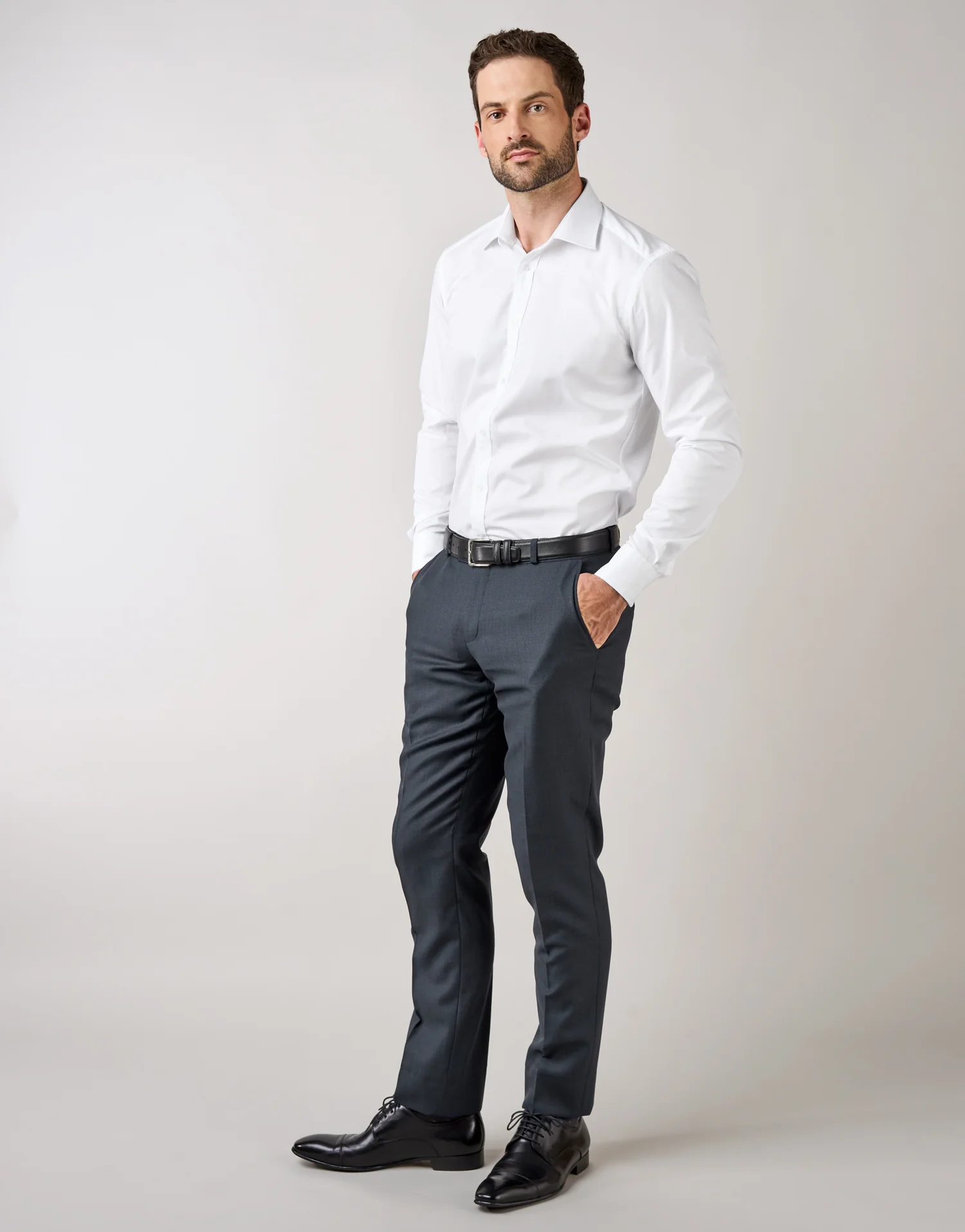 London White Twill Tailored Shirt - Image 3