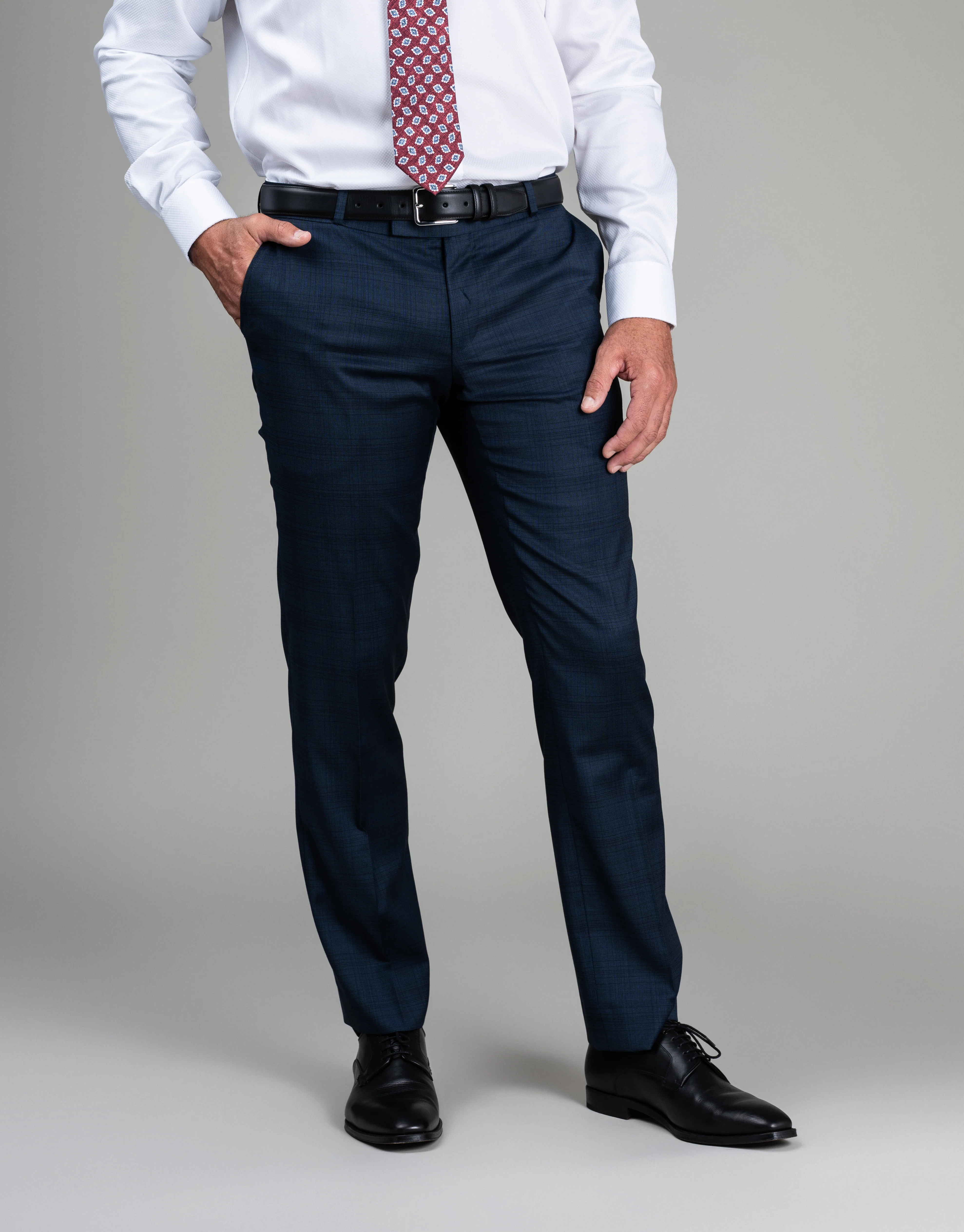 Lotus Blue Check Suit Trouser